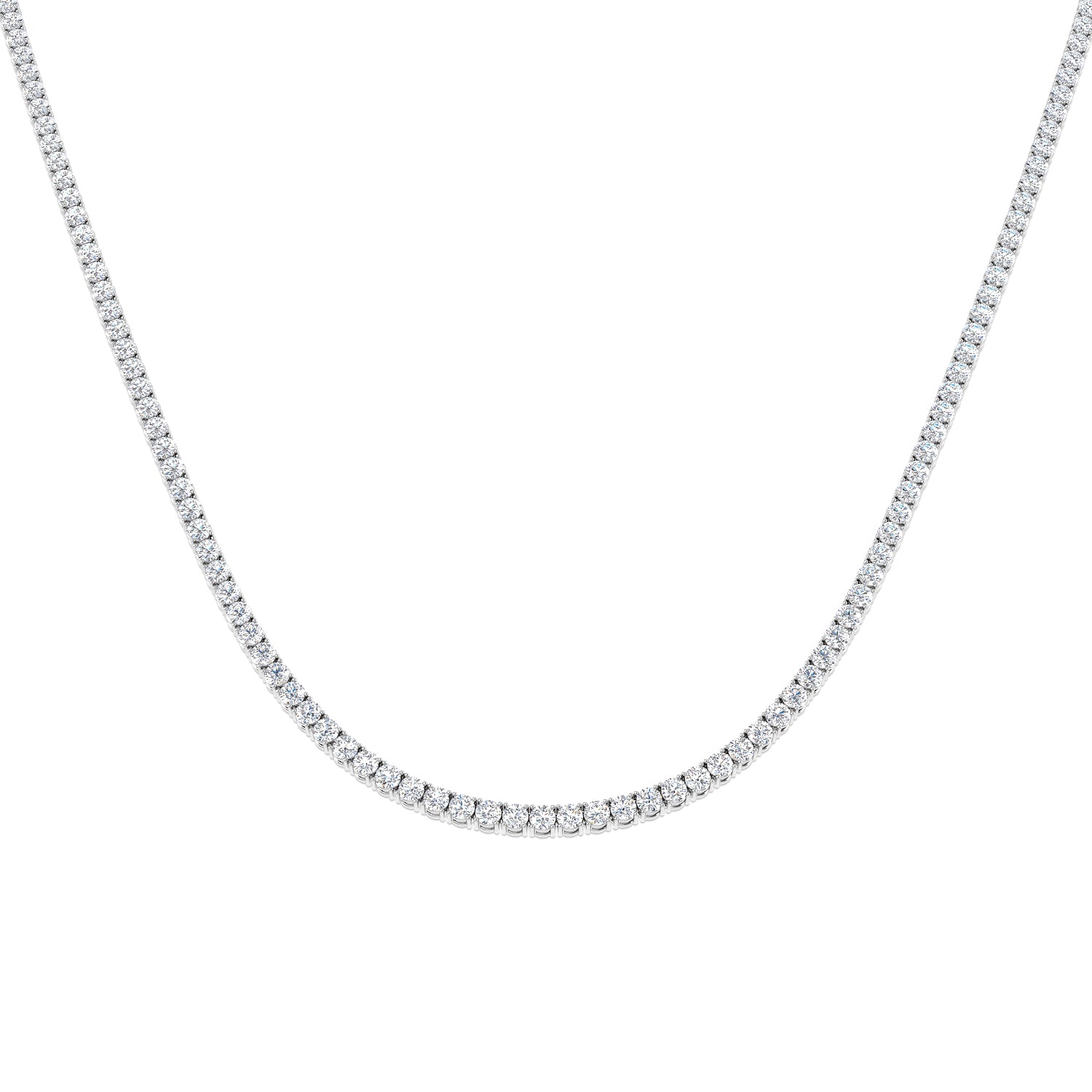 9ct White Gold 7.90ct Laboratory Grown CVD Necklace