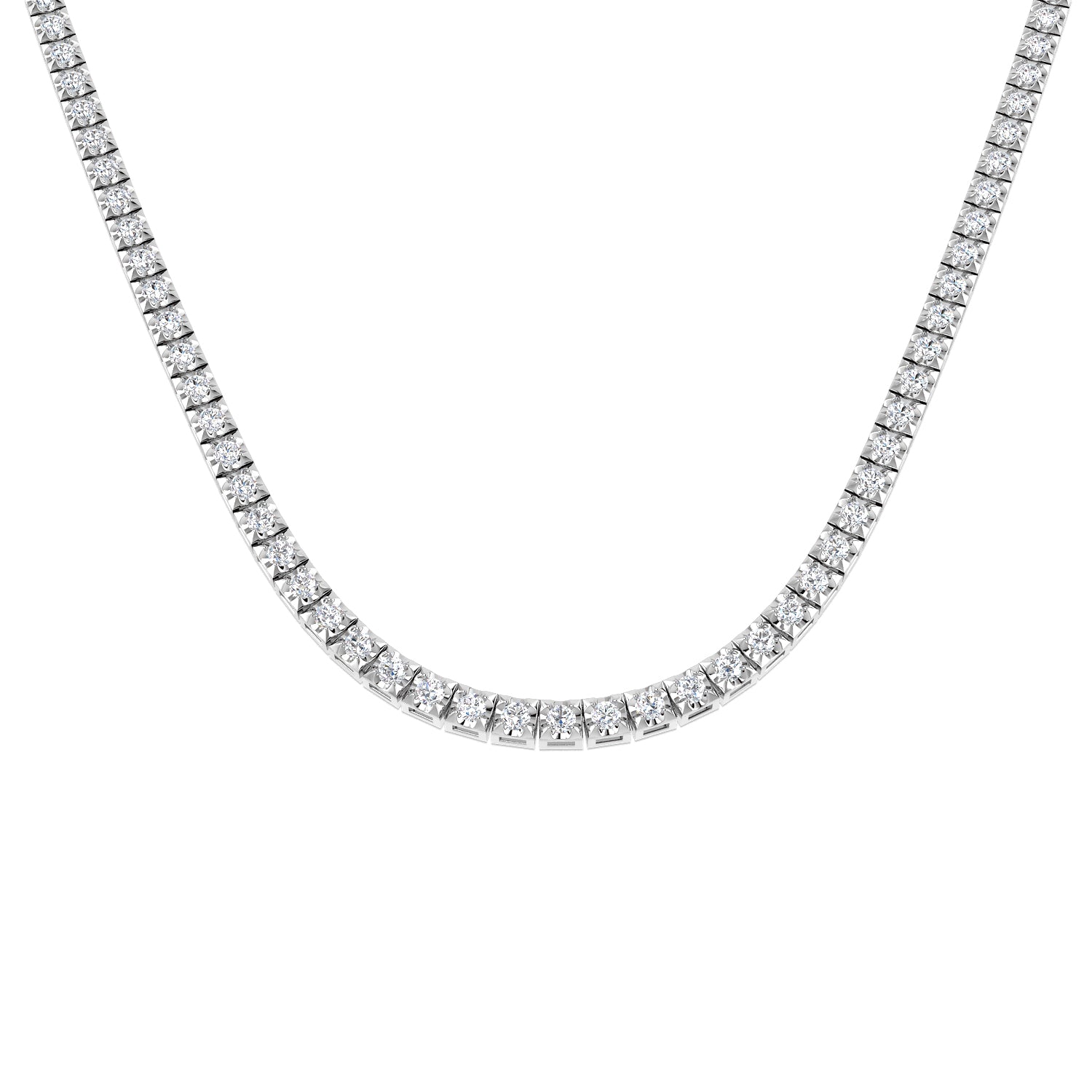 18ct White Gold 10.03ct G SI2 Diamond Necklace