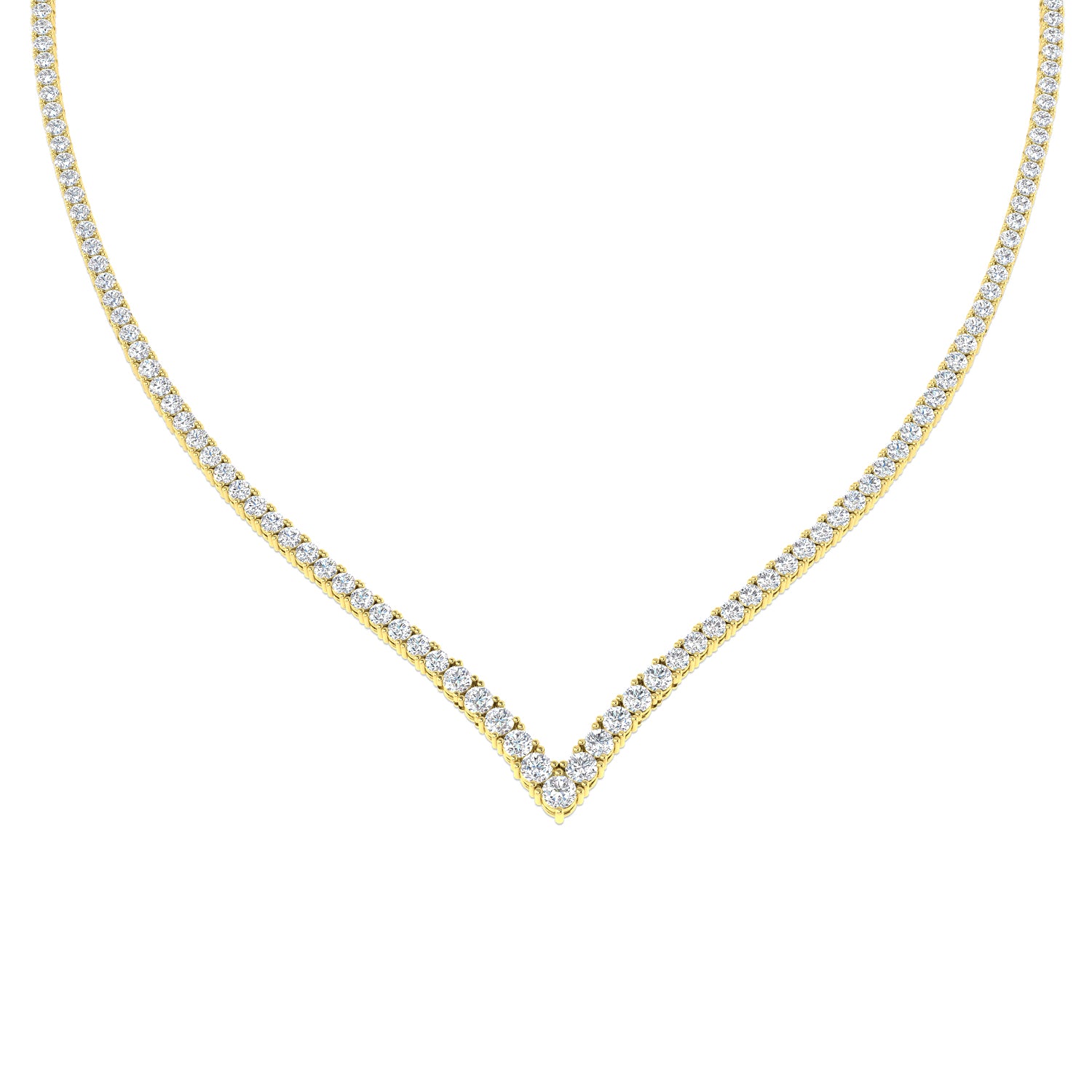 9ct Yellow Gold 9.13ct Laboratory Grown CVD Necklace