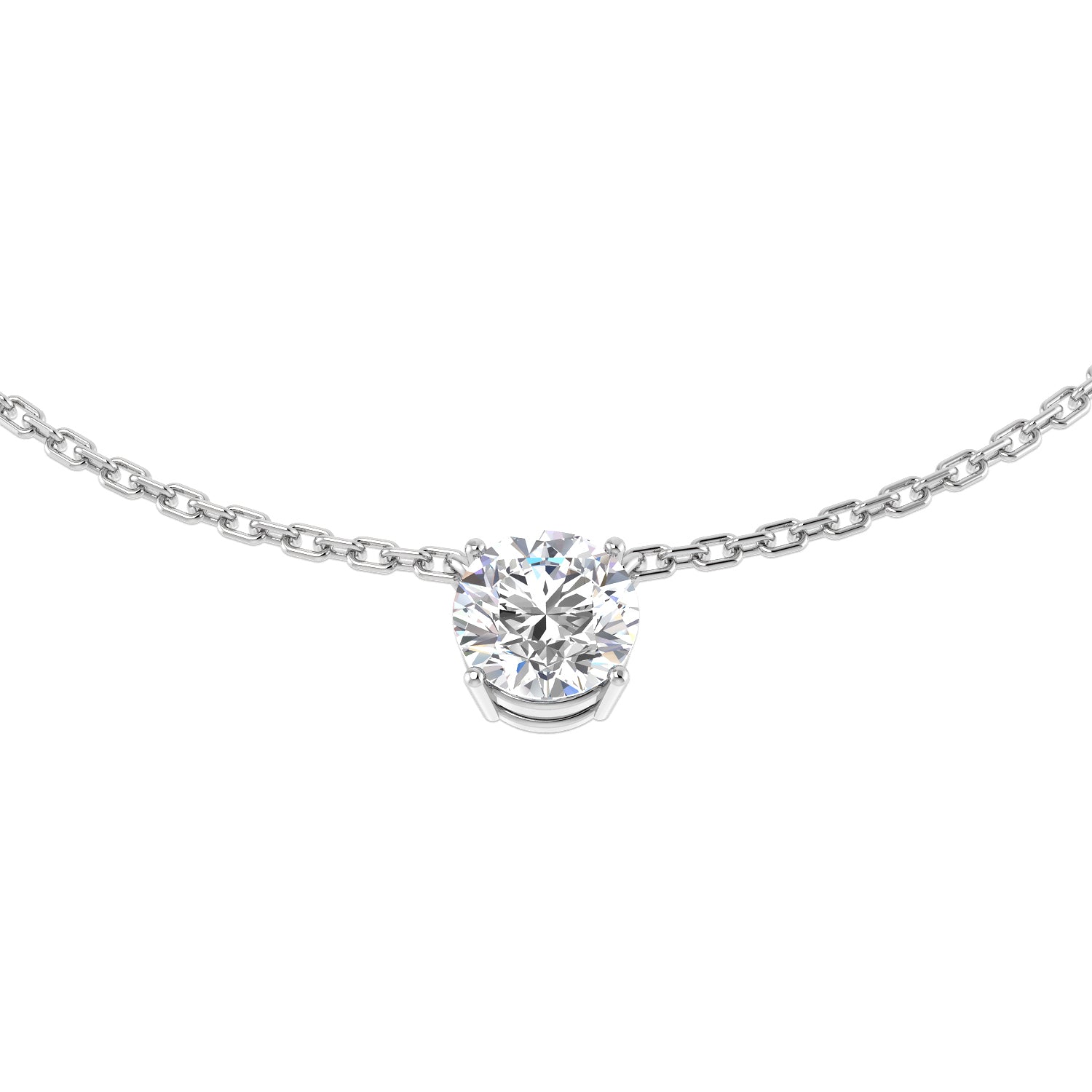 18ct White Gold 0.64ct G I1 Diamond Necklace