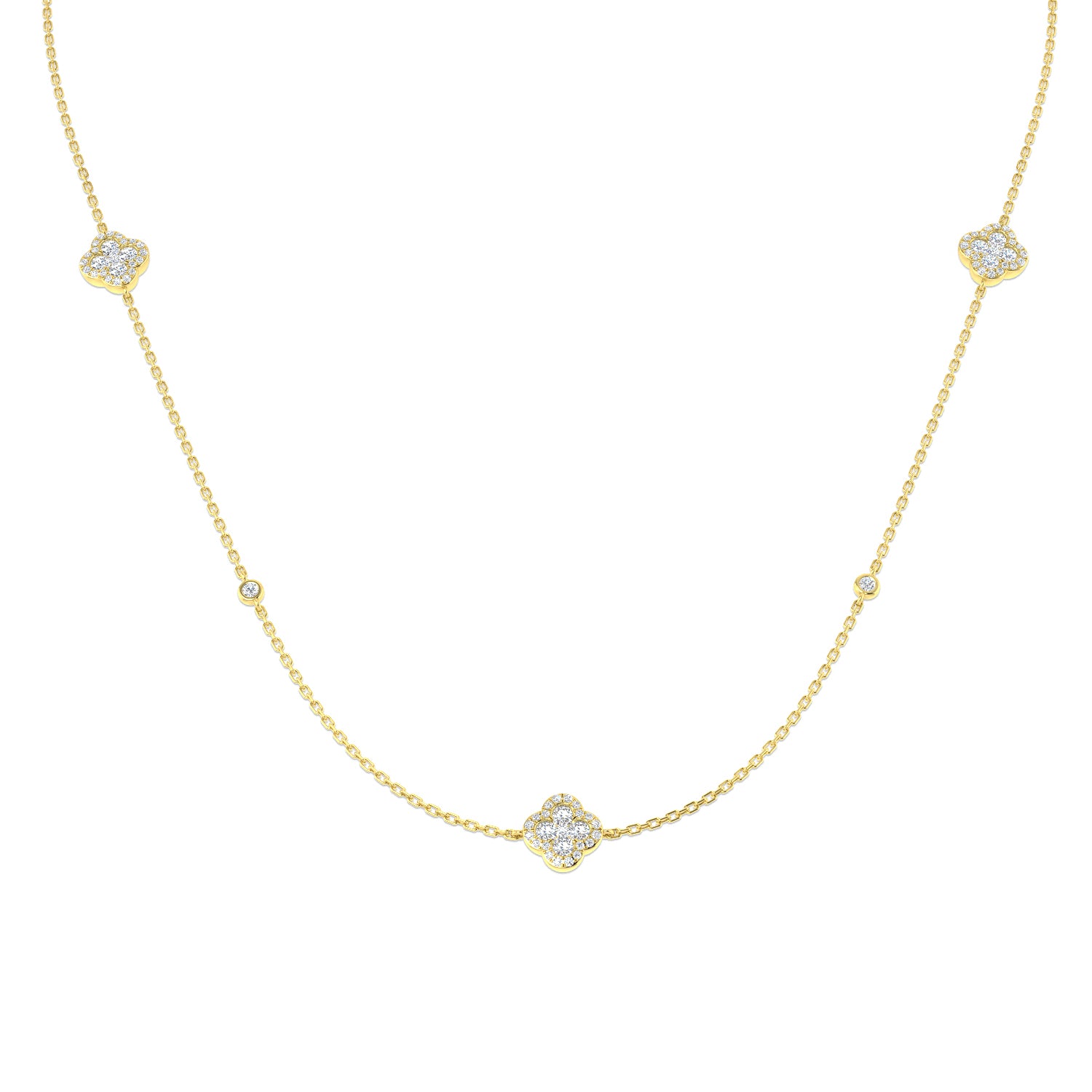 18ct Yellow Gold 2.35ct G SI2 Diamond Necklace