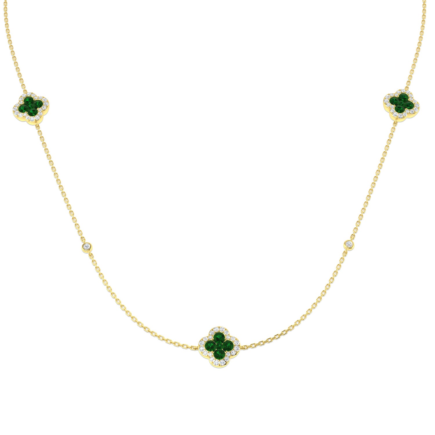 18ct Yellow Gold 5.05ct Emerald Necklace