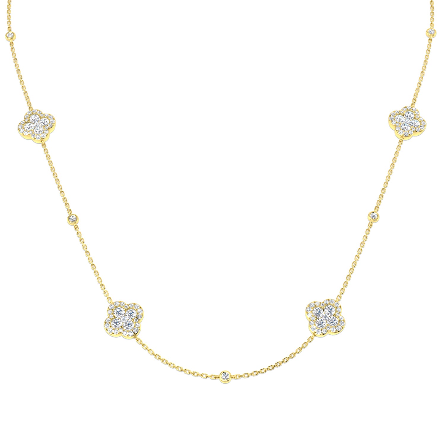 18ct Yellow Gold 2.47ct G SI2 Diamond Necklace
