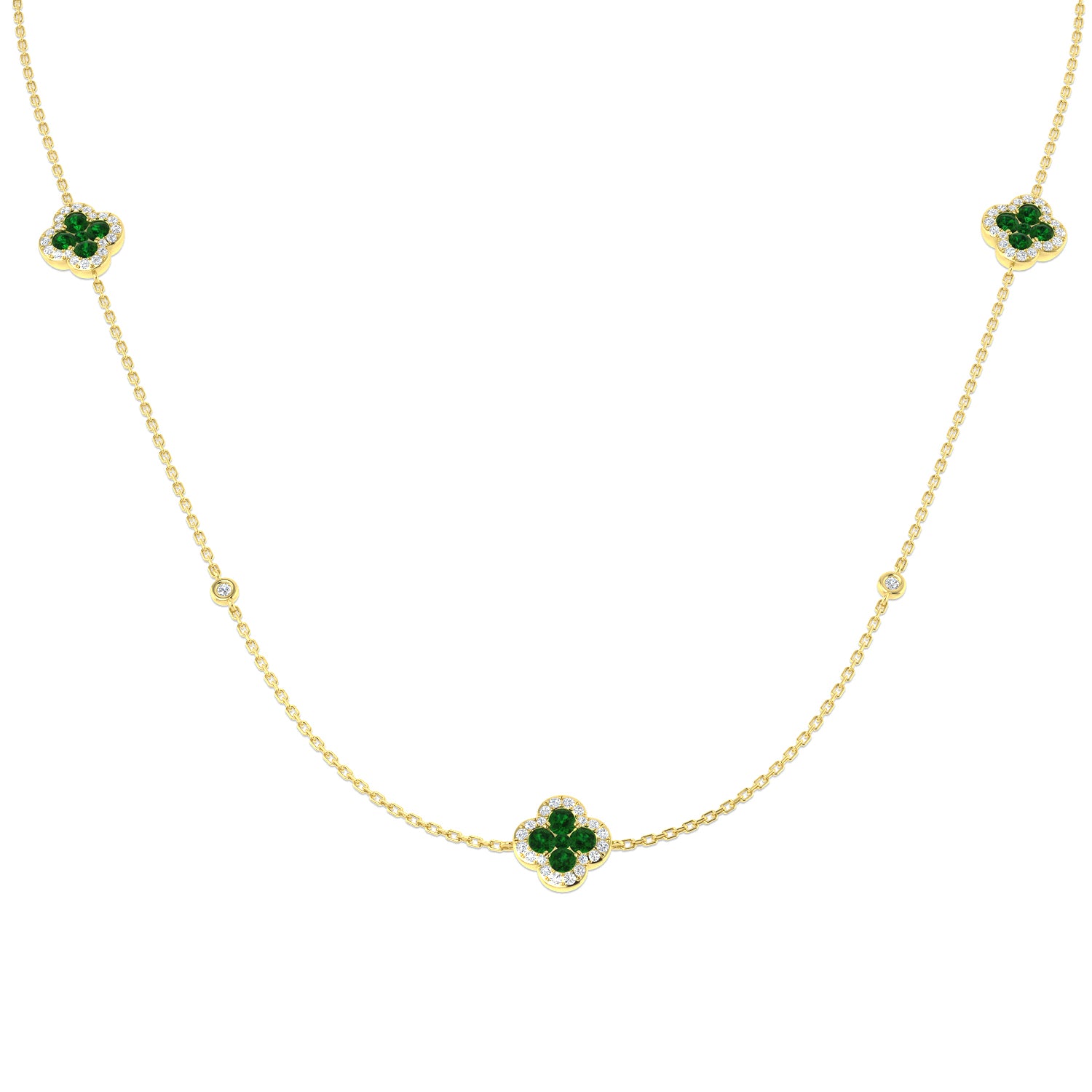 18ct Yellow Gold 2.14ct Emerald Necklace