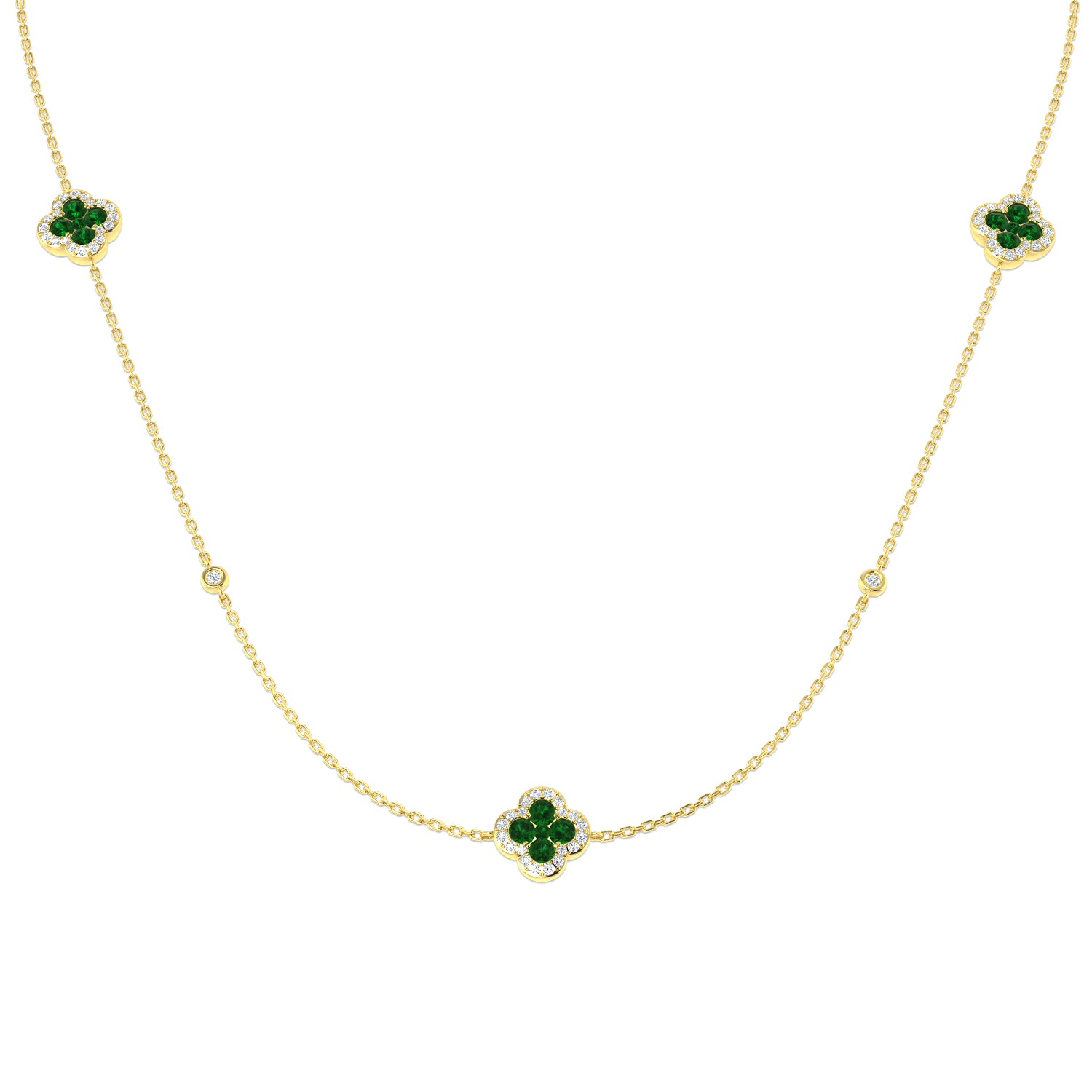 18ct Yellow Gold 4.03ct Emerald Necklace