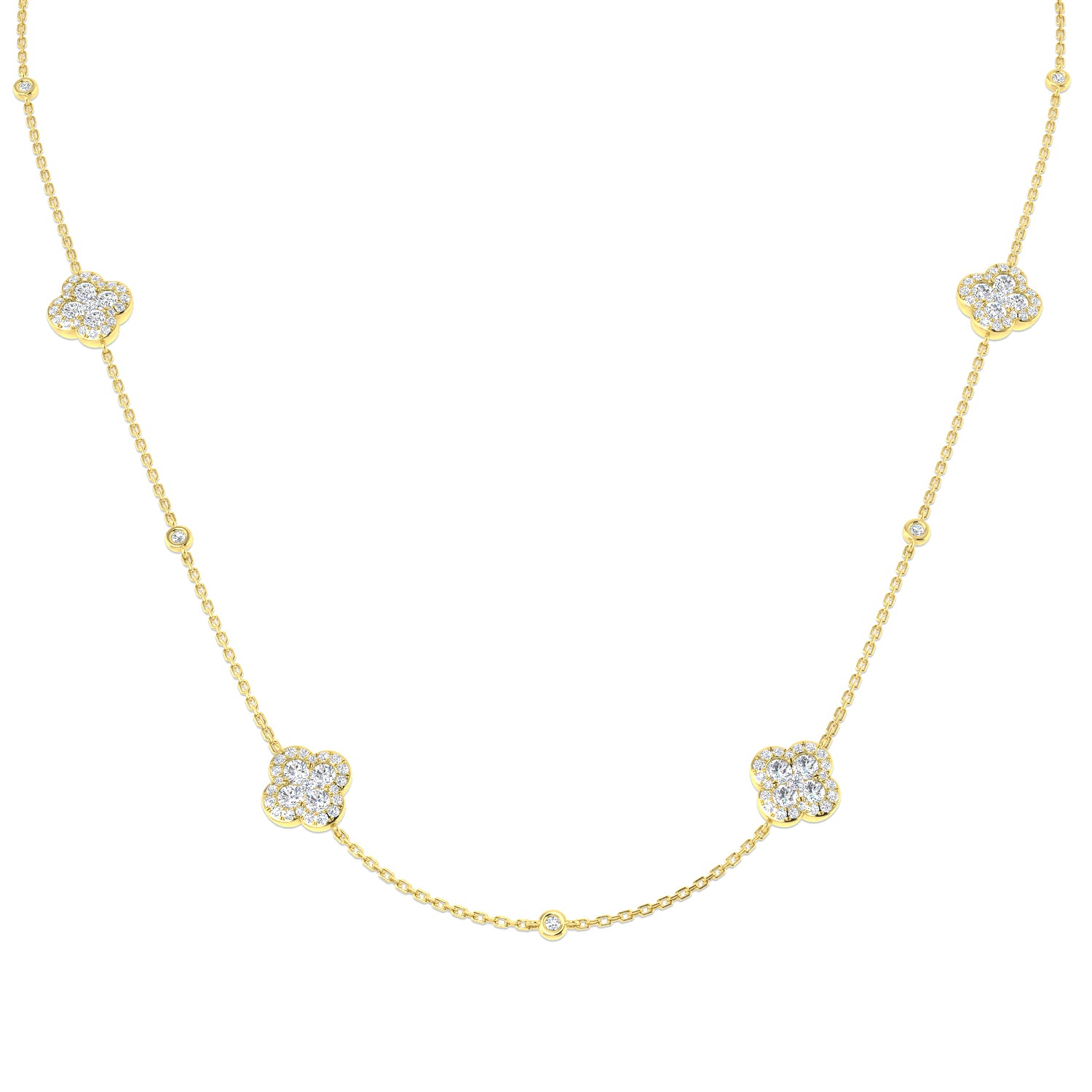 18ct Yellow Gold 2.04ct G SI2 Diamond Necklace
