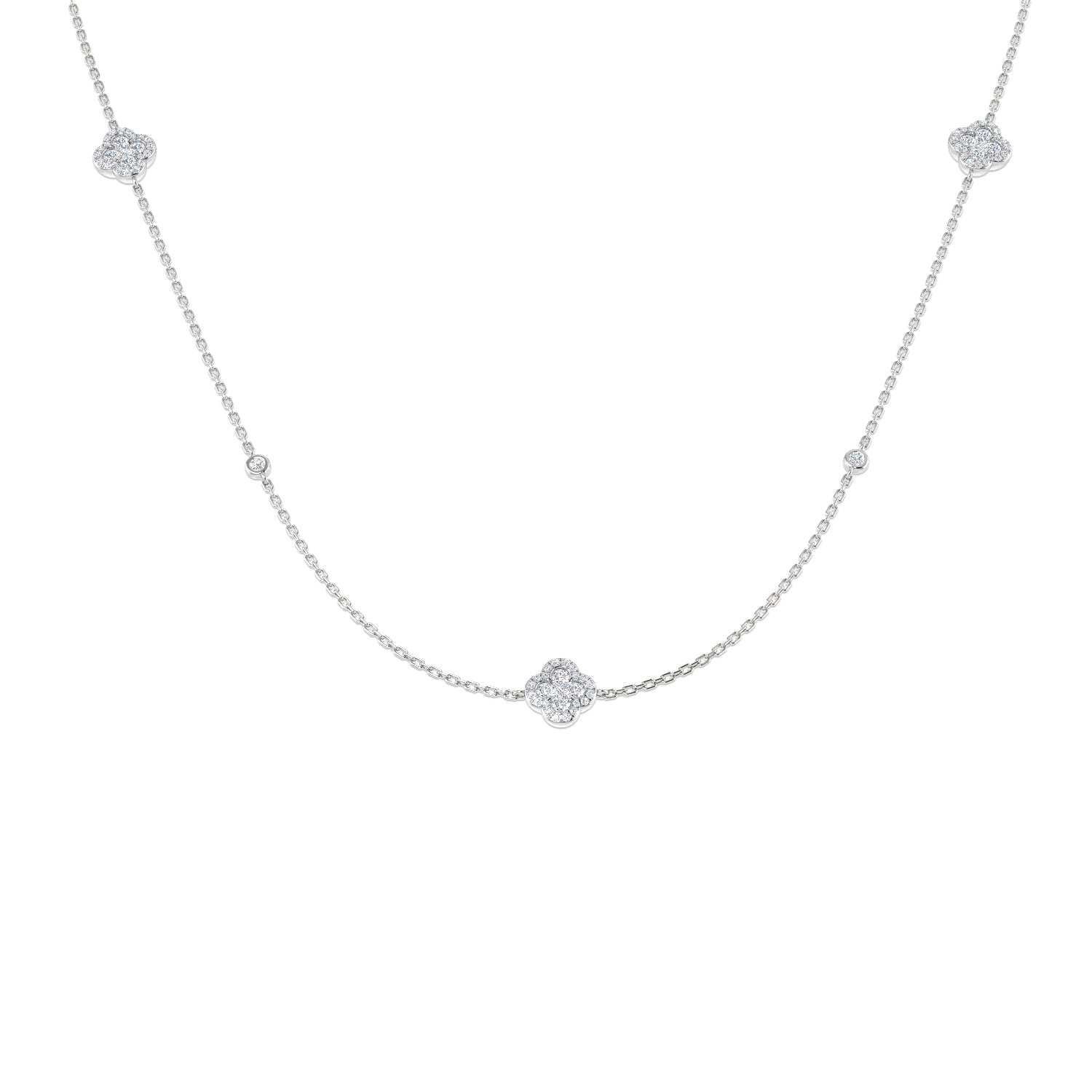 18ct White Gold 2.07ct G SI2 Diamond Necklace