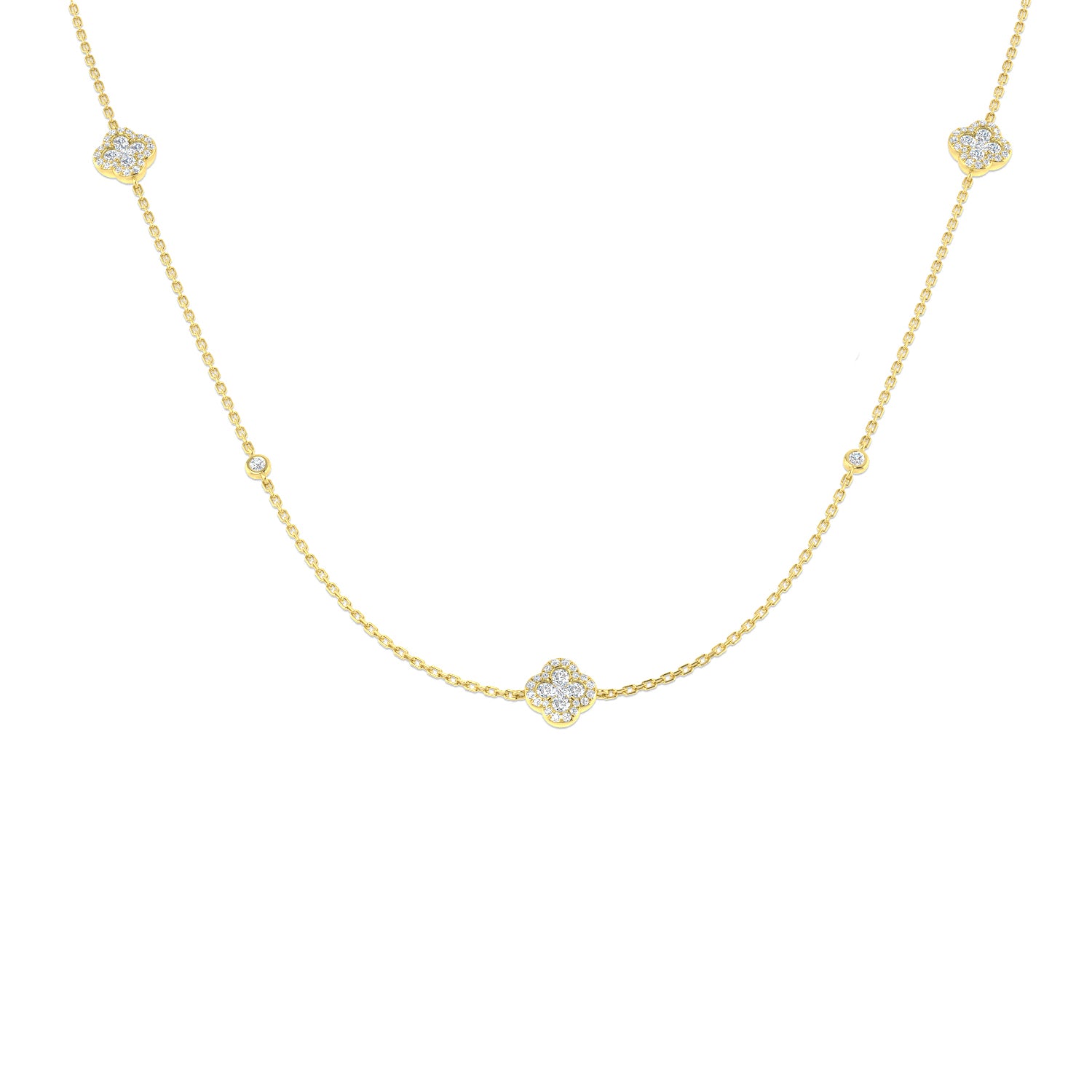 18ct Yellow Gold 2.07ct G SI2 Diamond Necklace