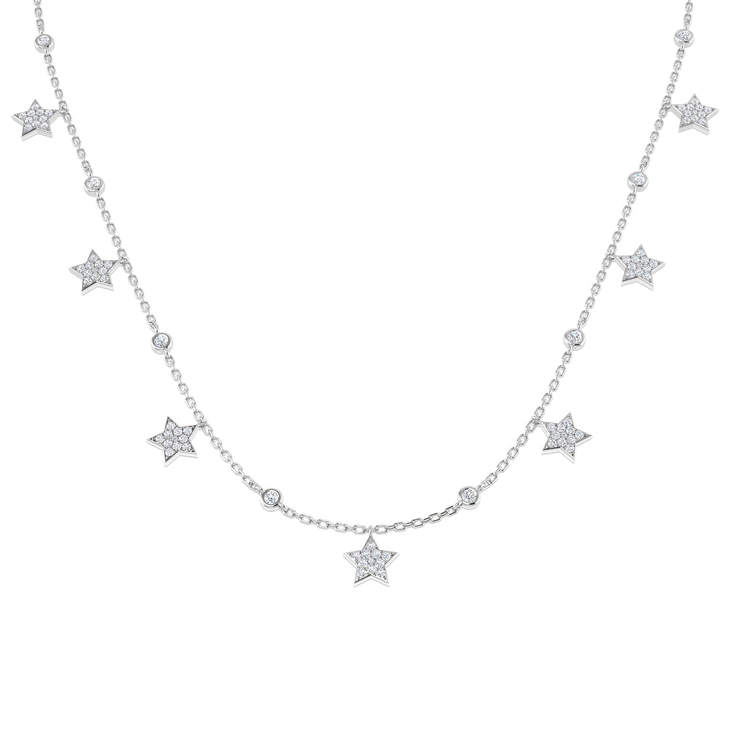 18ct White Gold 0.58ct G SI2 Diamond Necklace
