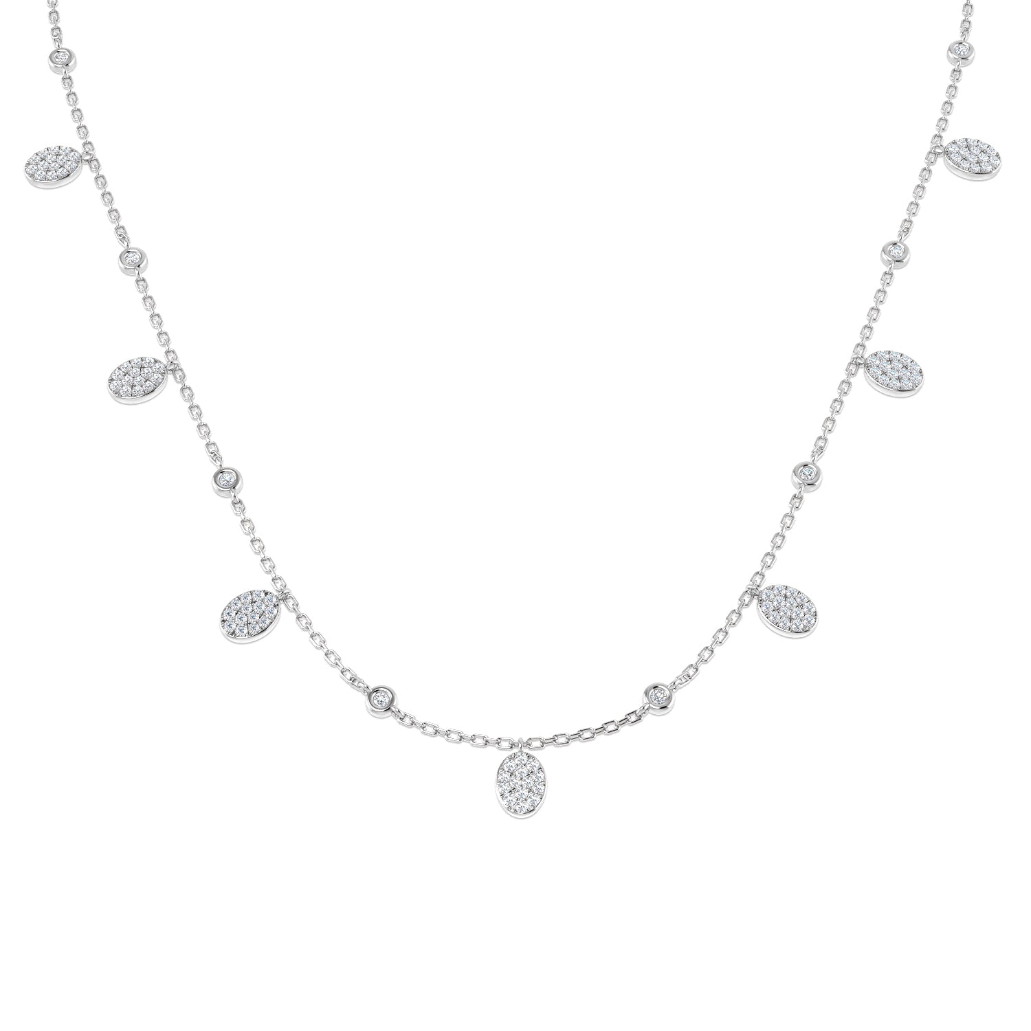 18ct White Gold 0.61ct G SI2 Diamond Necklace