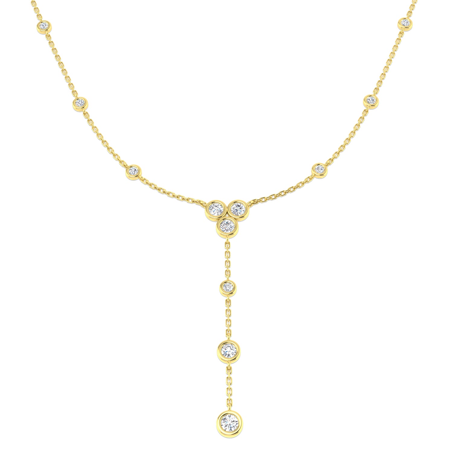 18ct Yellow Gold 1.29ct G SI2 Diamond Necklace