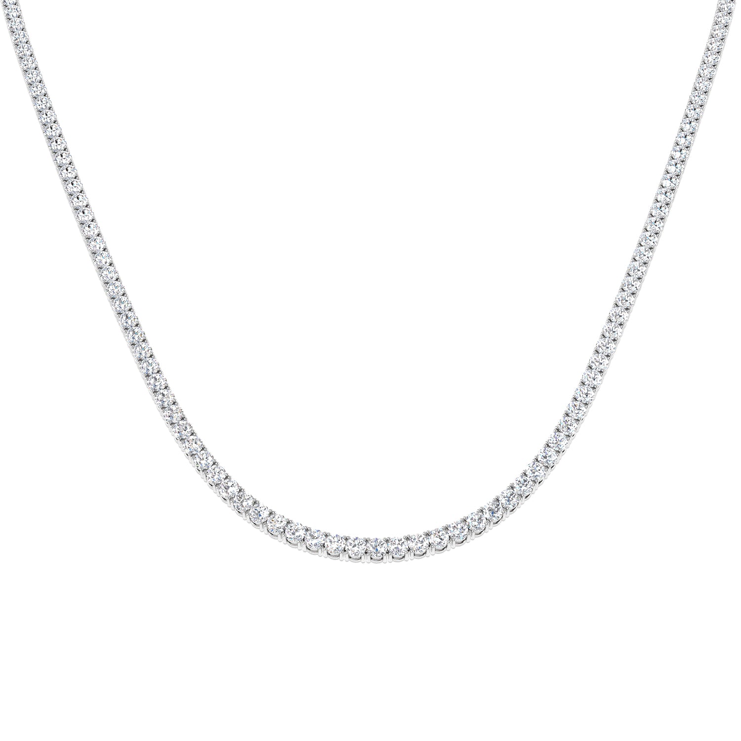 18ct White Gold 11.15ct G SI2 Diamond Necklace