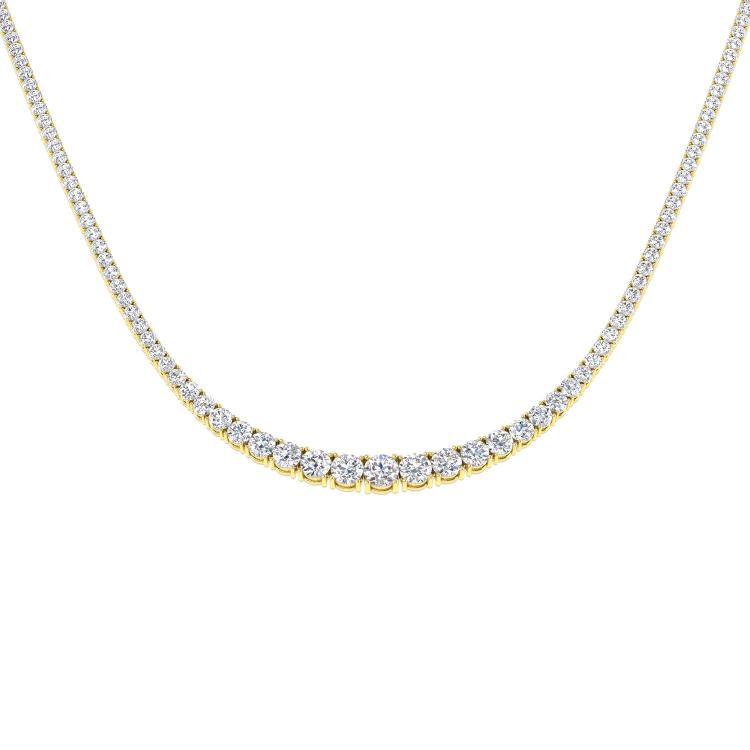 9ct Yellow Gold 9.82ct Laboratory Grown CVD Necklace