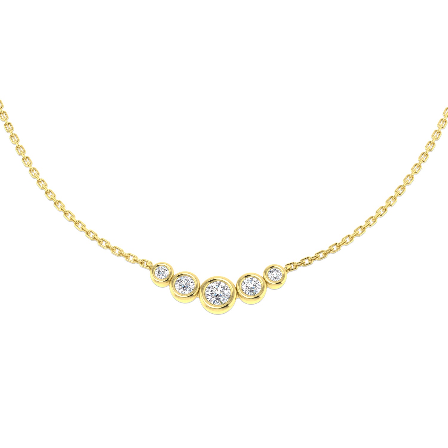 18ct Yellow Gold 0.40ct G SI2 Diamond Necklace