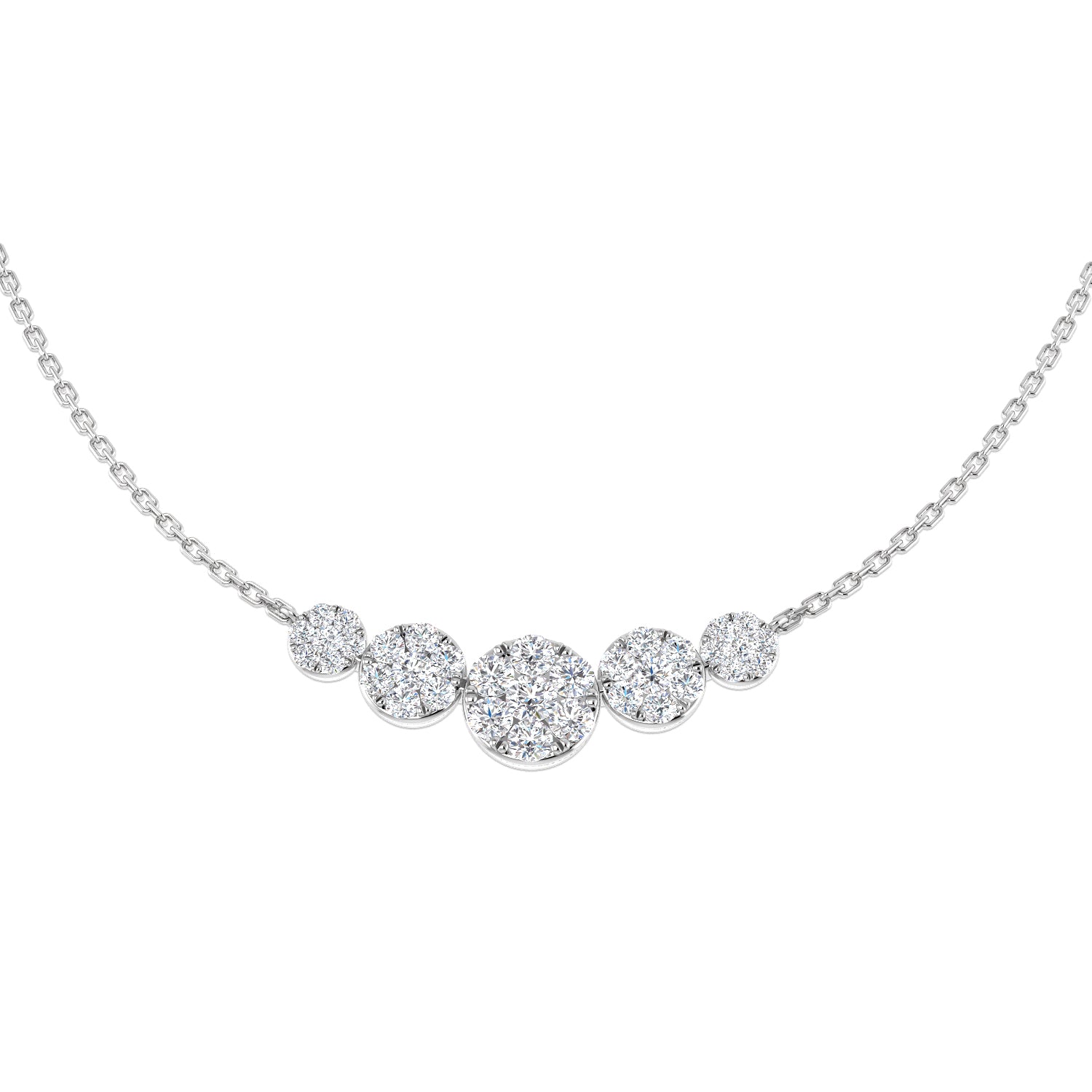 18ct White Gold 0.75ct G SI2 Diamond Necklace