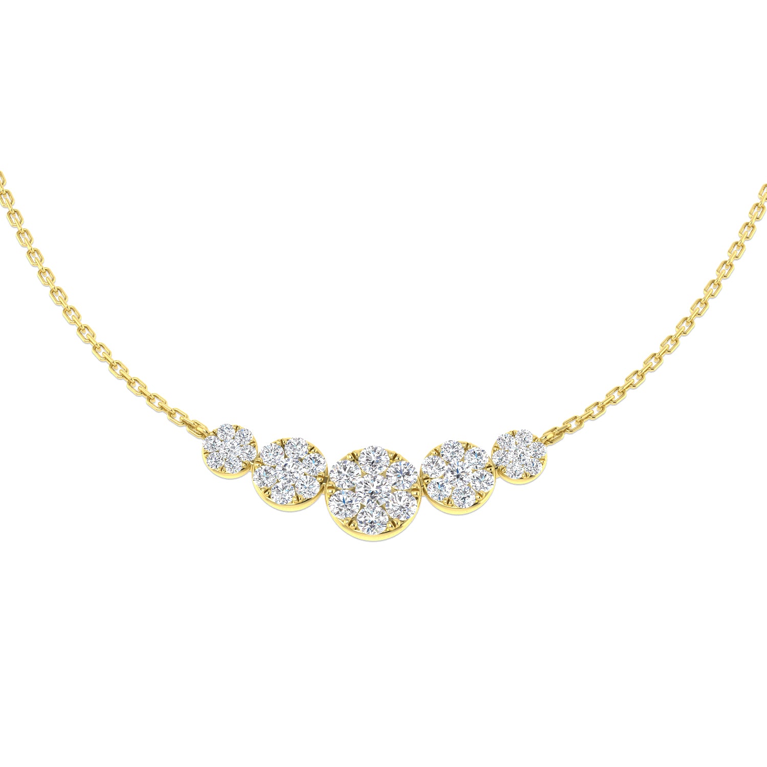 18ct Yellow Gold 0.75ct G SI2 Diamond Necklace