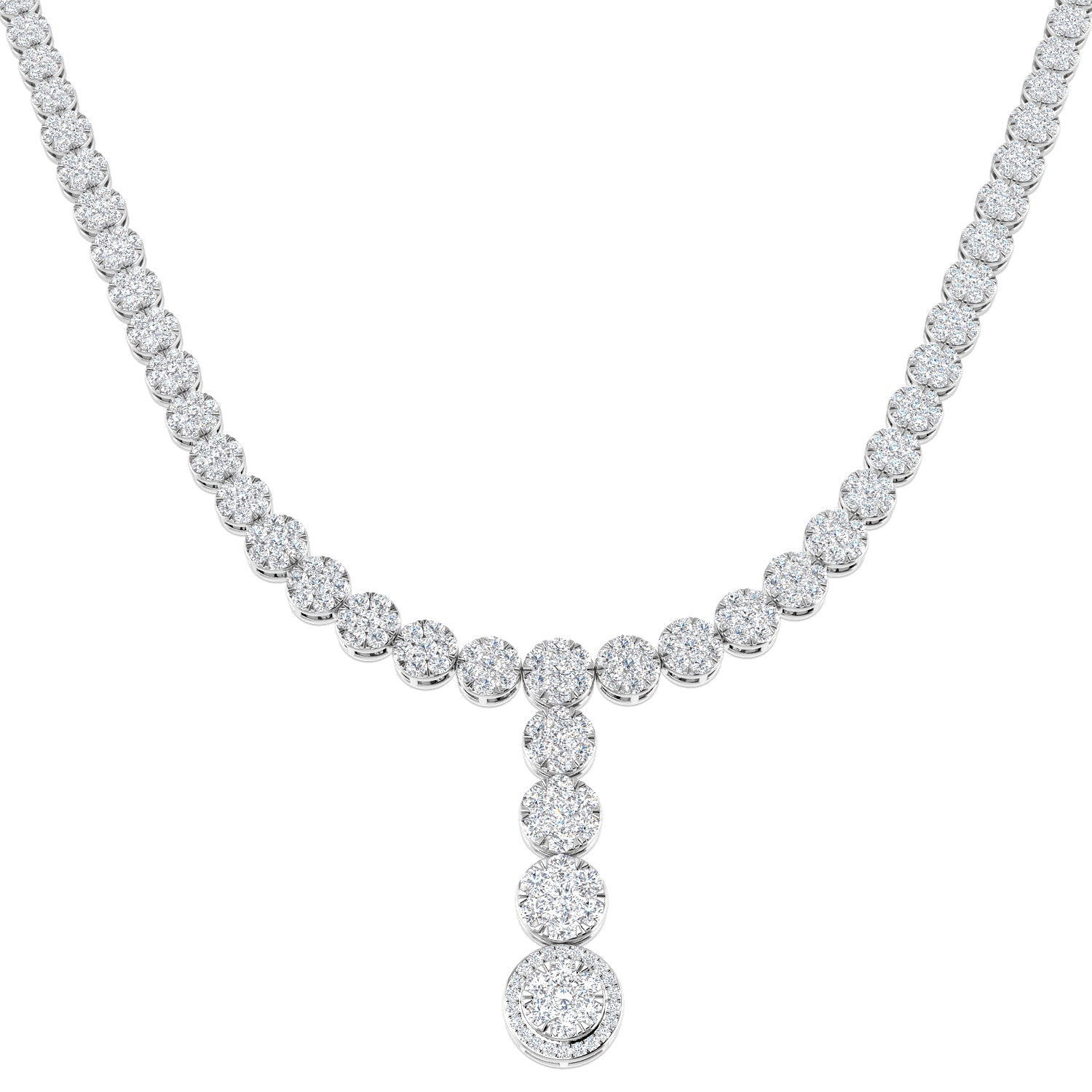 18ct White Gold 6.05ct G SI2 Diamond Necklace