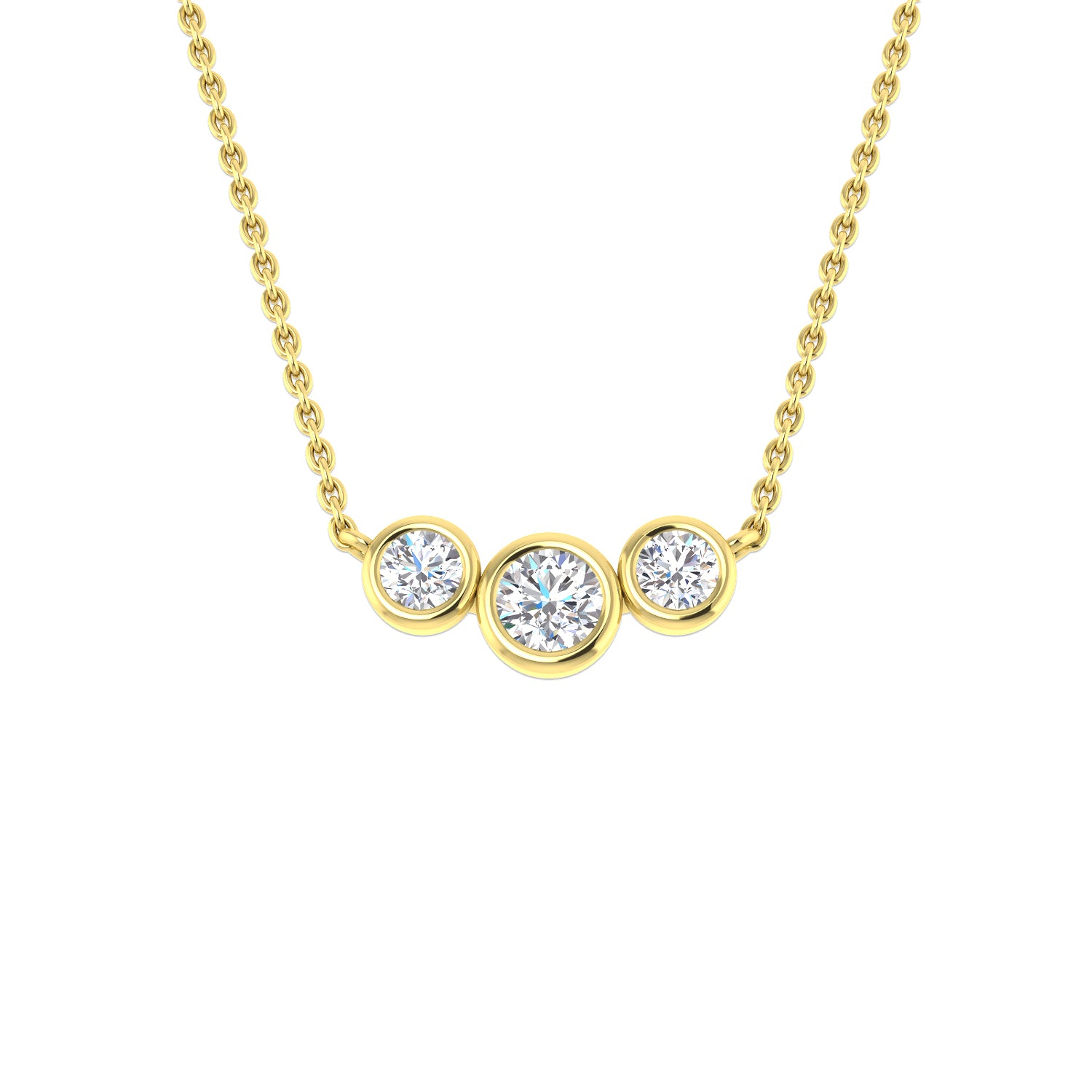 18ct Yellow Gold 0.35ct G SI2 Diamond Necklace
