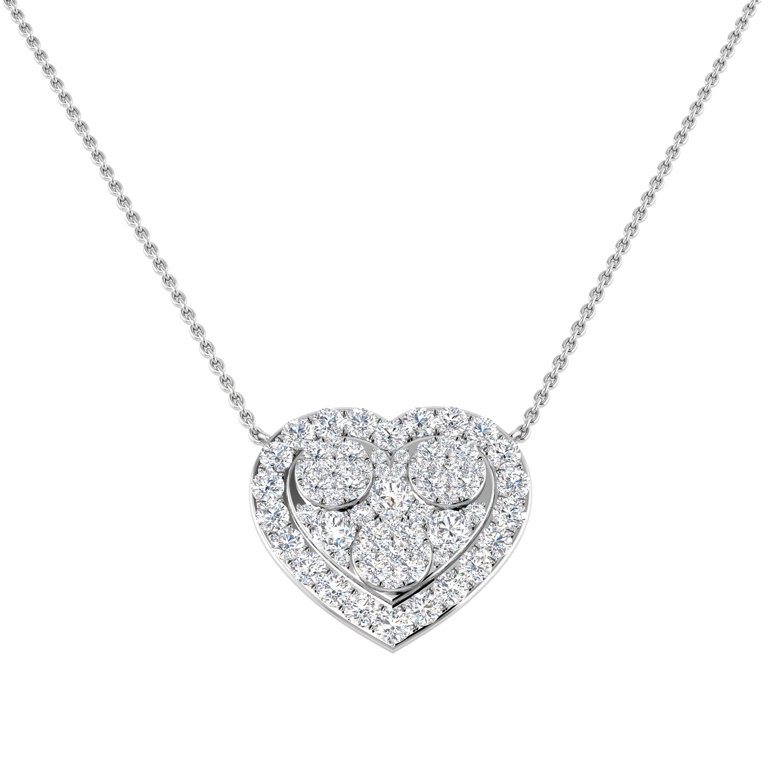 9ct White Gold 1.30ct G SI2 Diamond Necklace