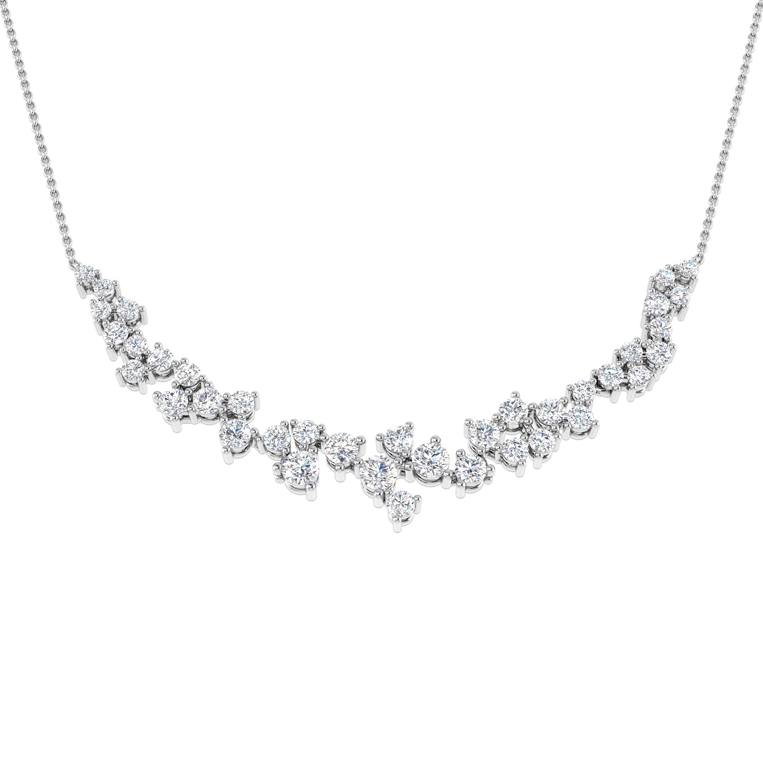 9ct White Gold 2.57ct Laboratory Grown CVD Necklace