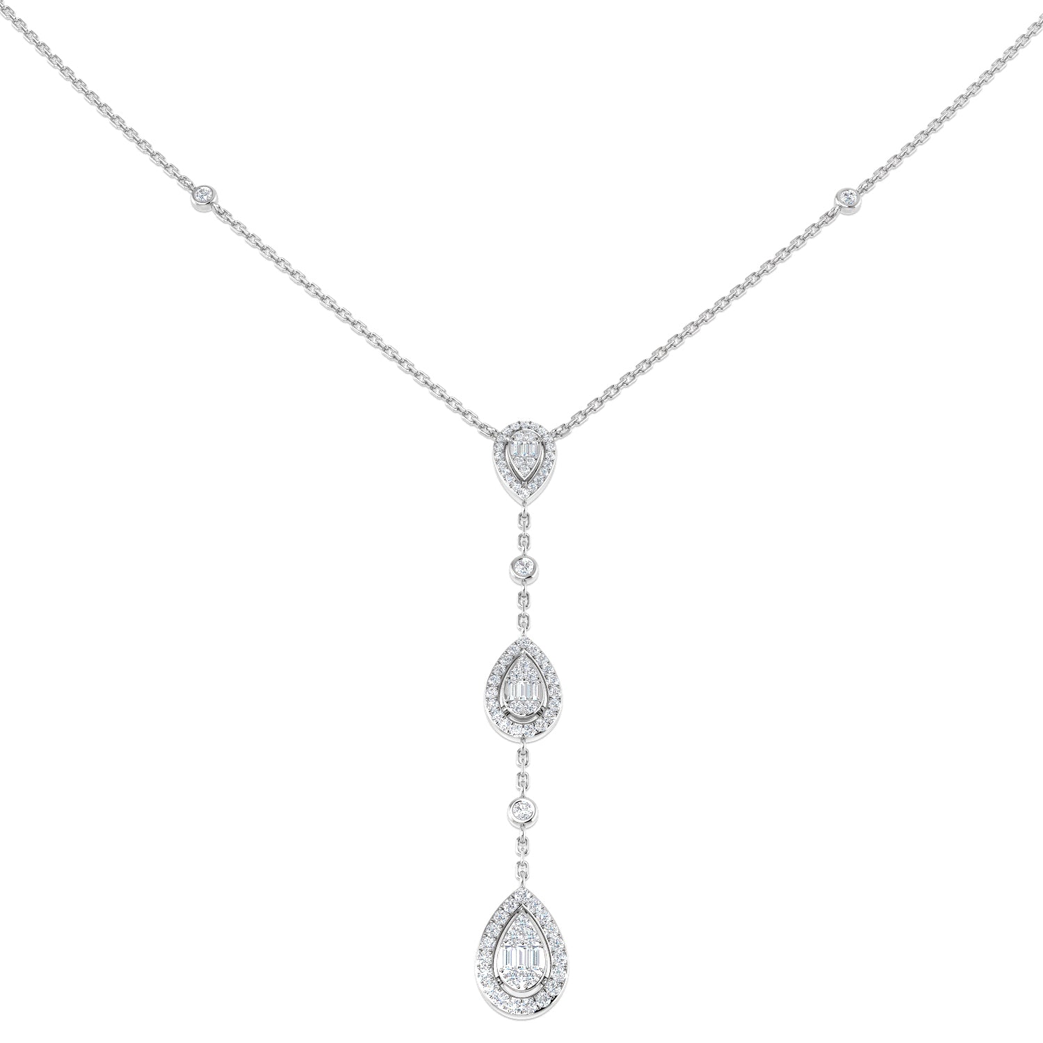 18ct White Gold 0.49ct G SI2 Diamond Necklace