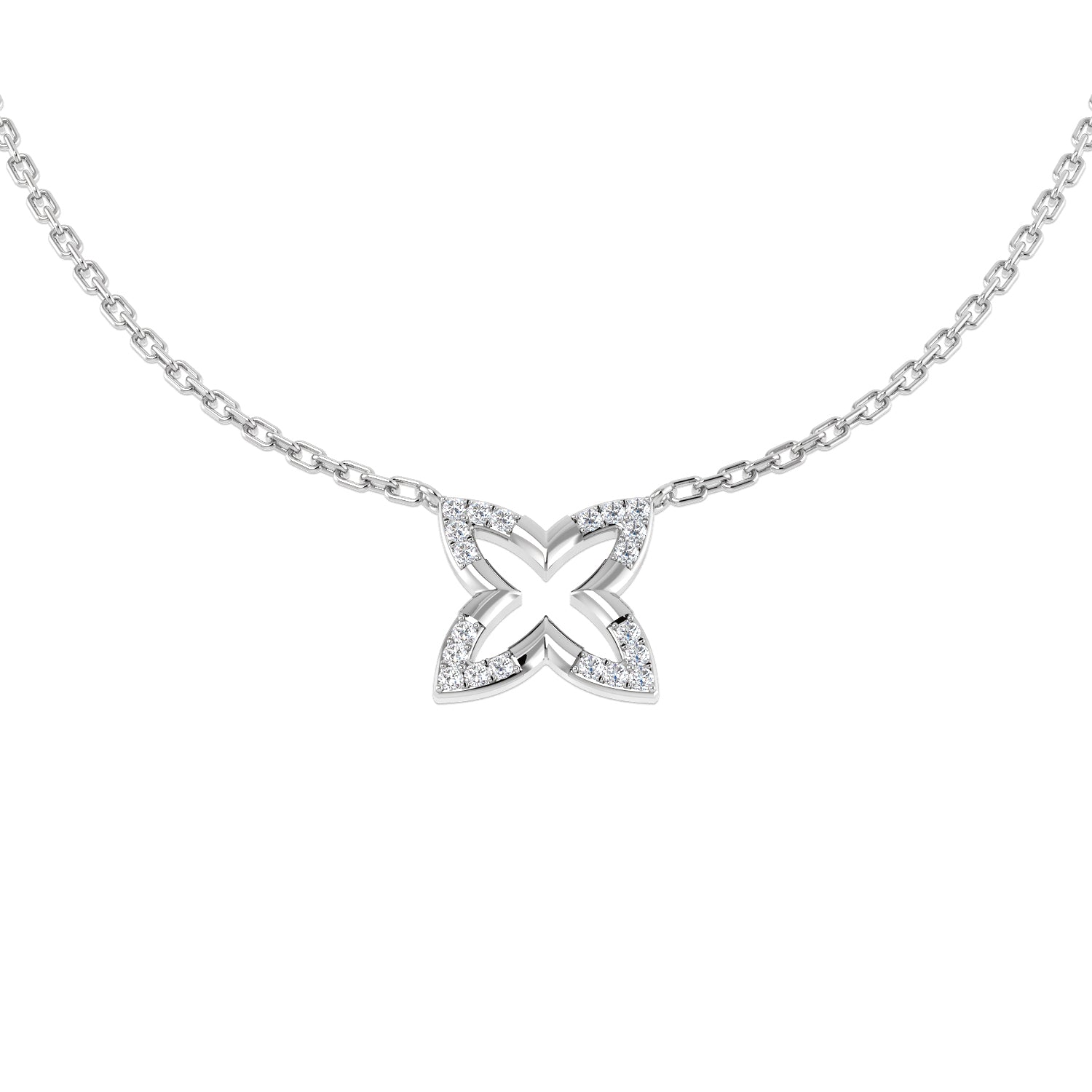 18ct White Gold 0.10ct G SI2 Diamond Necklace