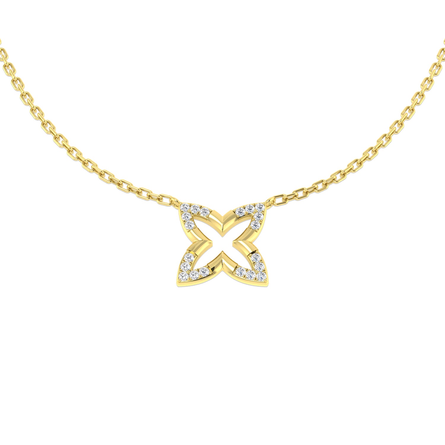 18ct Yellow Gold 0.10ct G SI2 Diamond Necklace