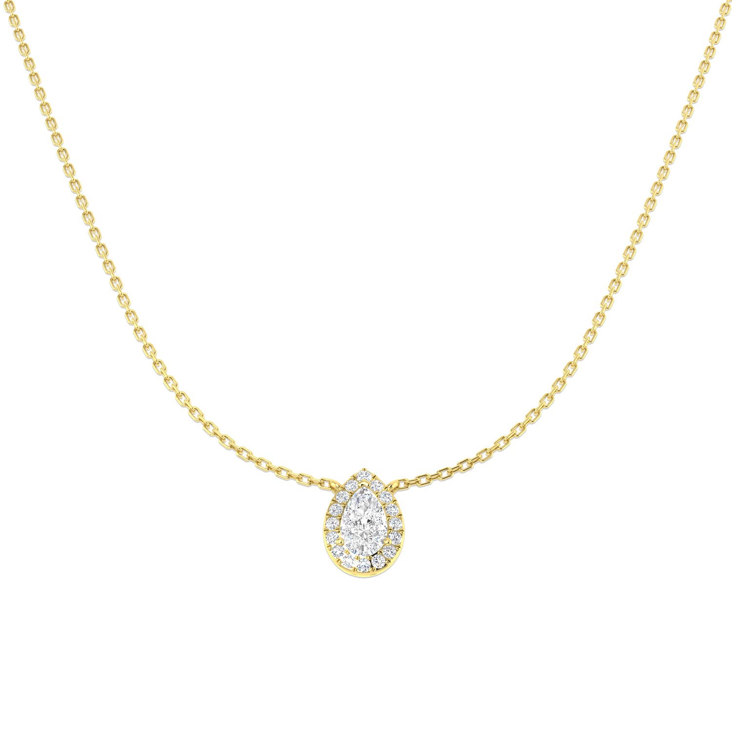 9ct Yellow Gold 0.65ct Laboratory Grown CVD Necklace