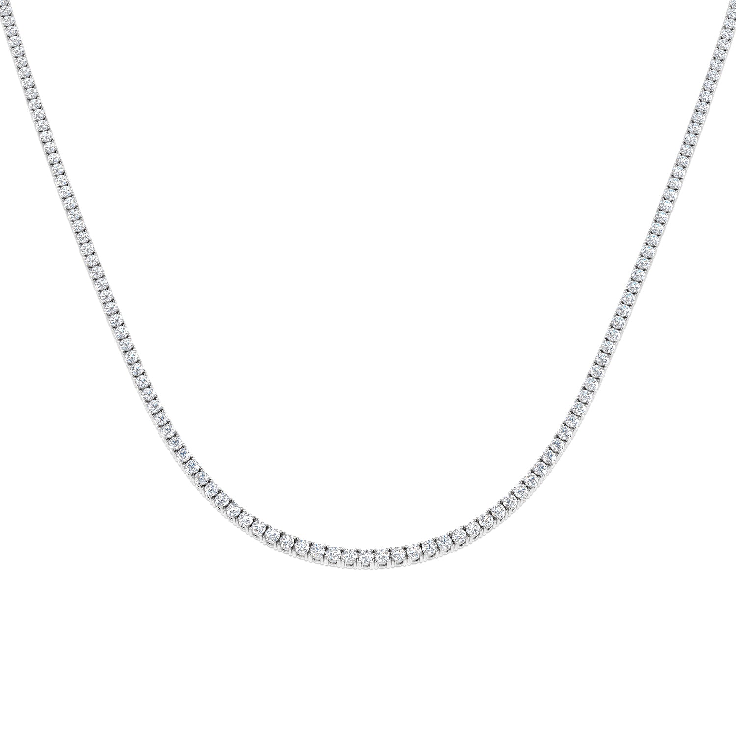 9ct White Gold 5.04ct Laboratory Grown CVD Necklace
