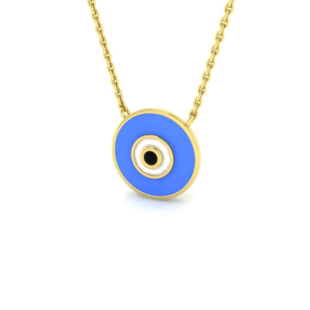 9ct Yellow Gold 0.17ct Black Diamond Necklace