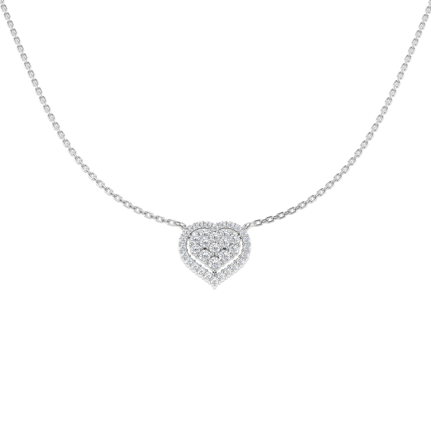 9ct White Gold 0.54ct Laboratory Grown CVD Necklace