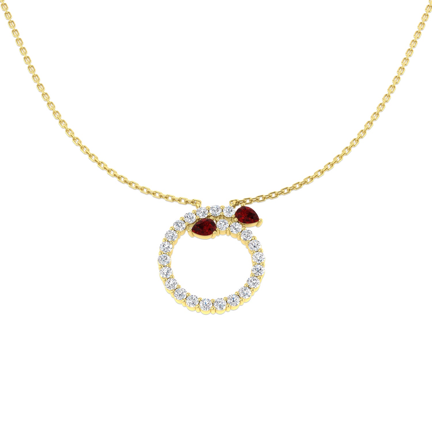 18ct Yellow Gold 1.00ct Ruby Necklace