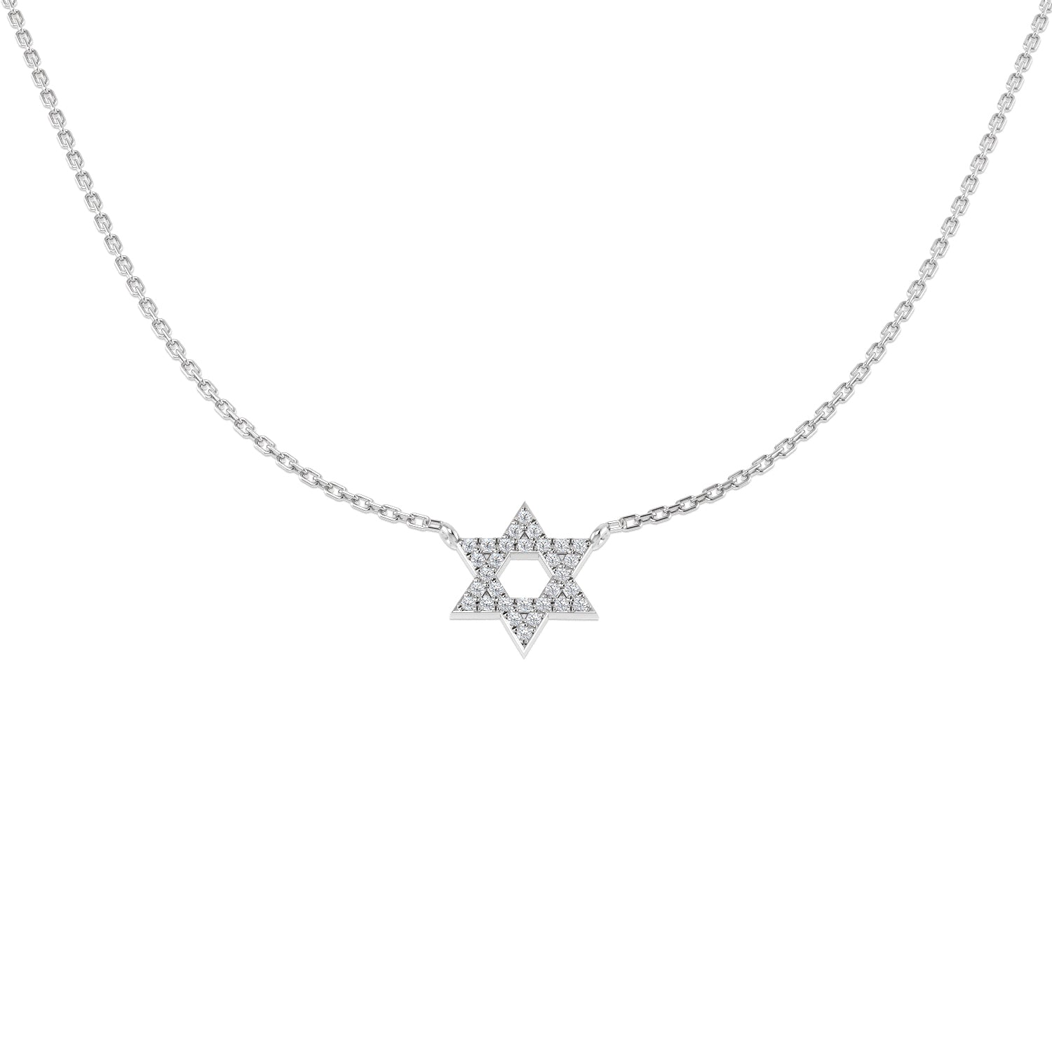 9ct White Gold 0.12ct G SI2 Diamond Necklace