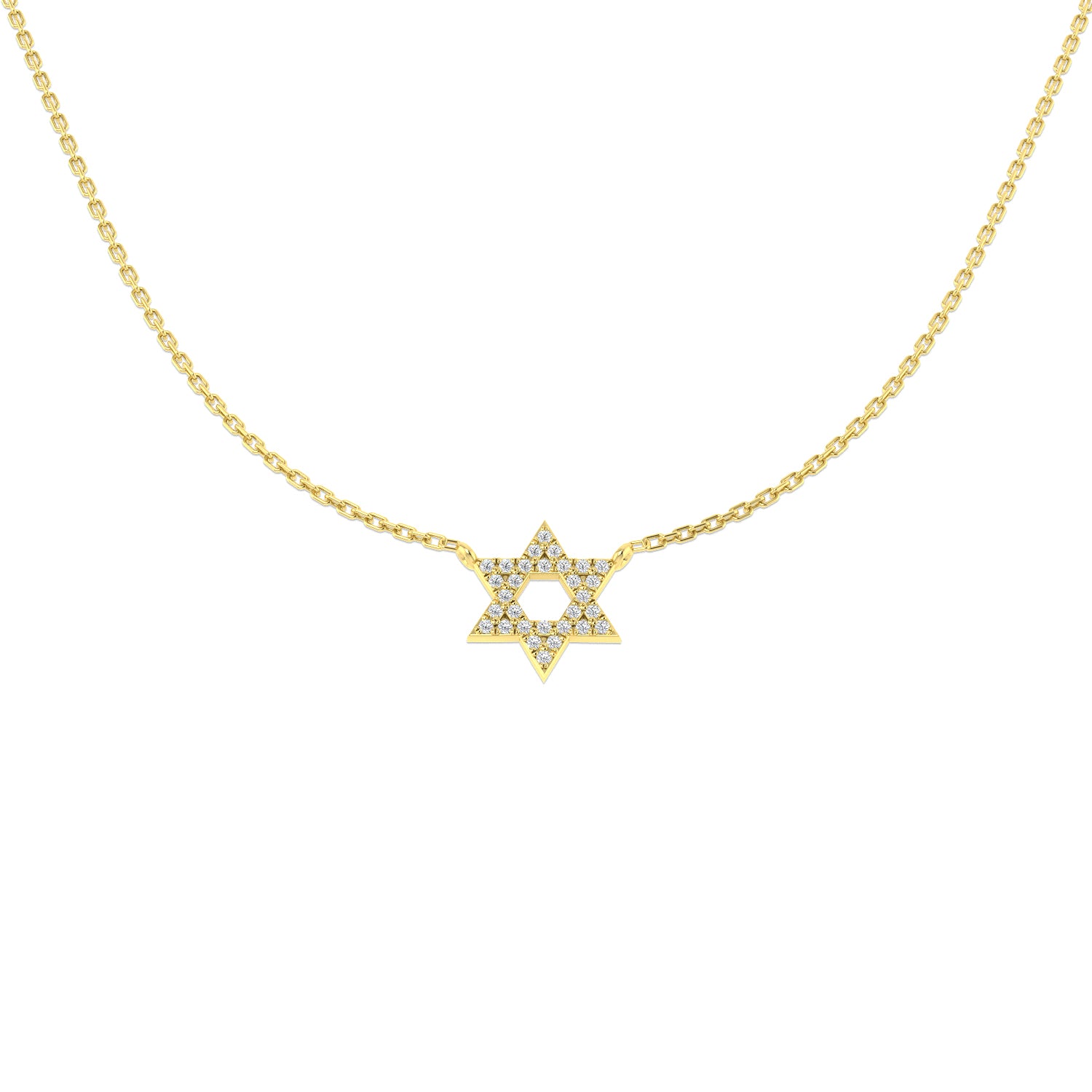 9ct Yellow Gold 0.12ct G SI2 Diamond Necklace