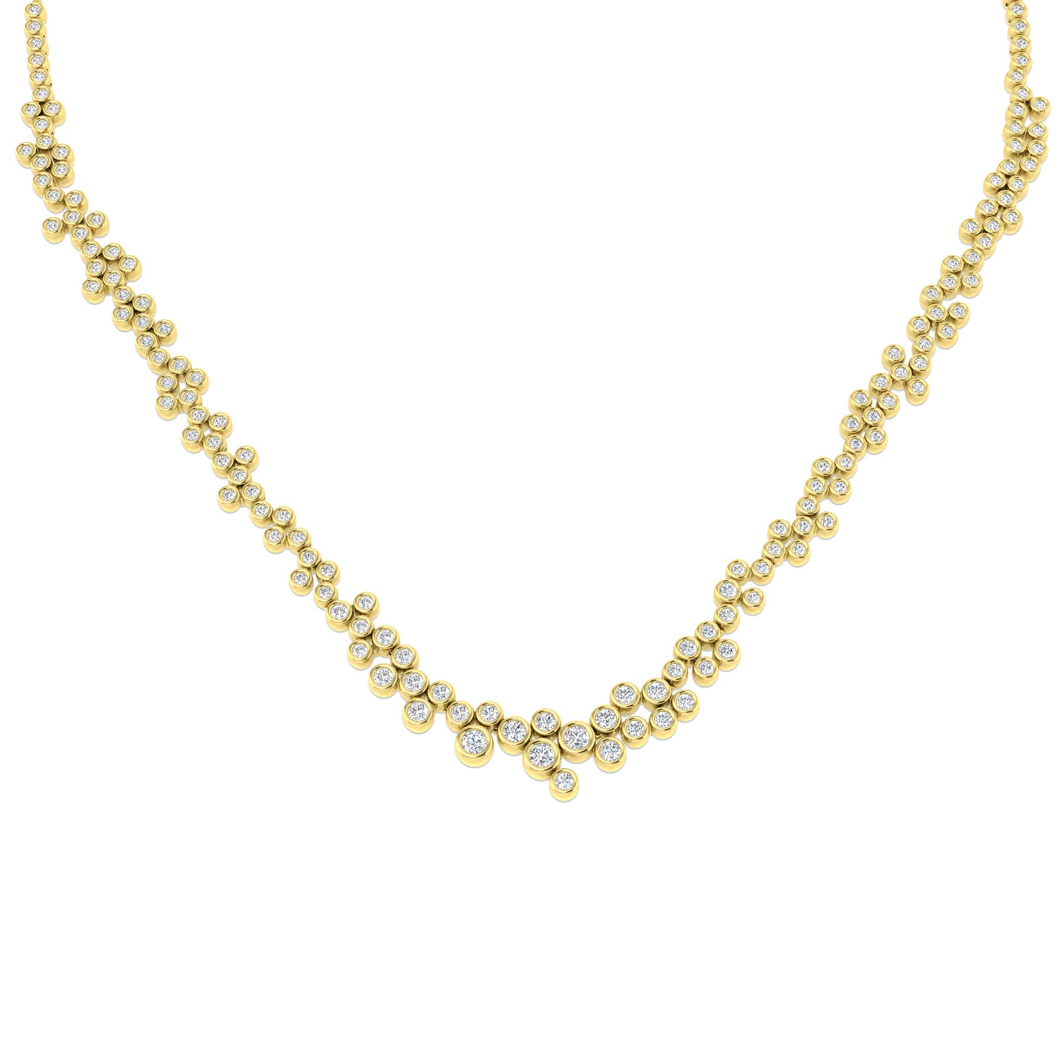 9ct Yellow Gold 7.62ct Laboratory Grown CVD Necklace