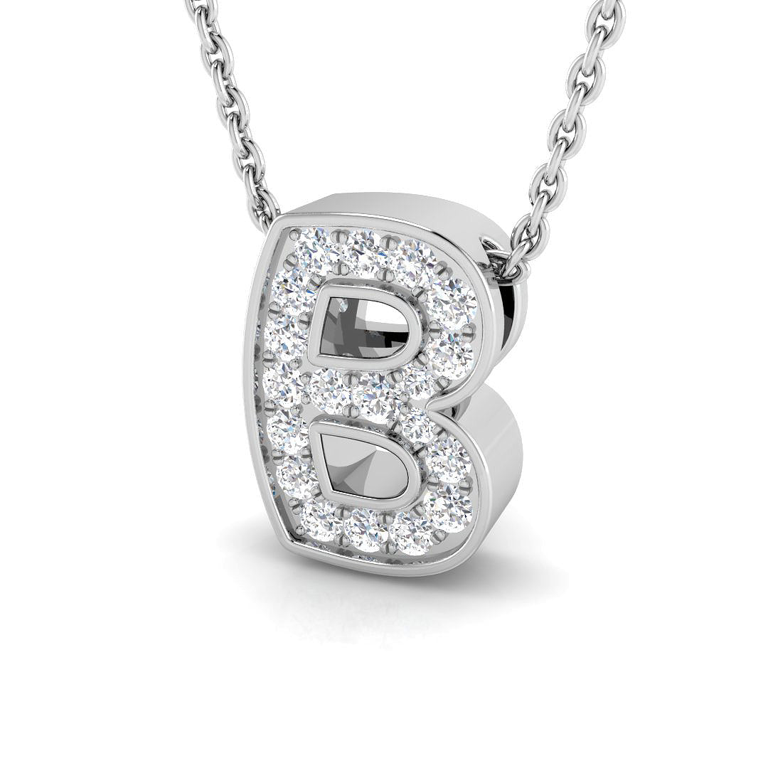 9ct White Gold 0.17ct G SI2 Diamond Pendant