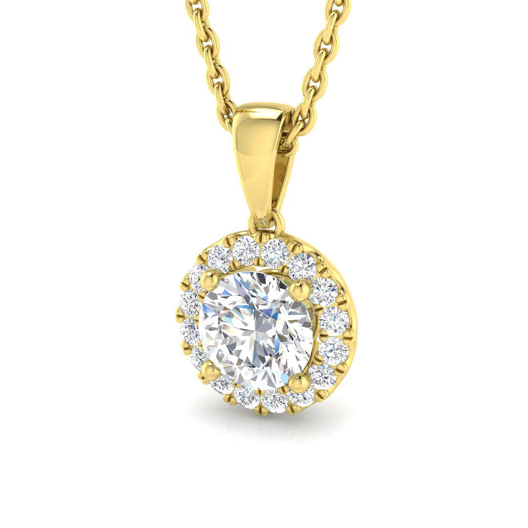 9ct Yellow Gold 0.61ct Laboratory Grown CVD Pendant