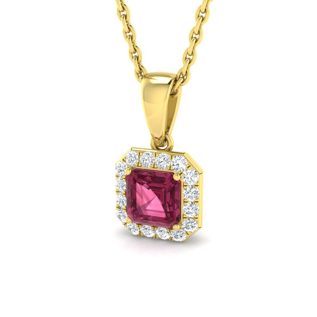 18ct Yellow Gold 0.46ct Multi Sapphire Pendant