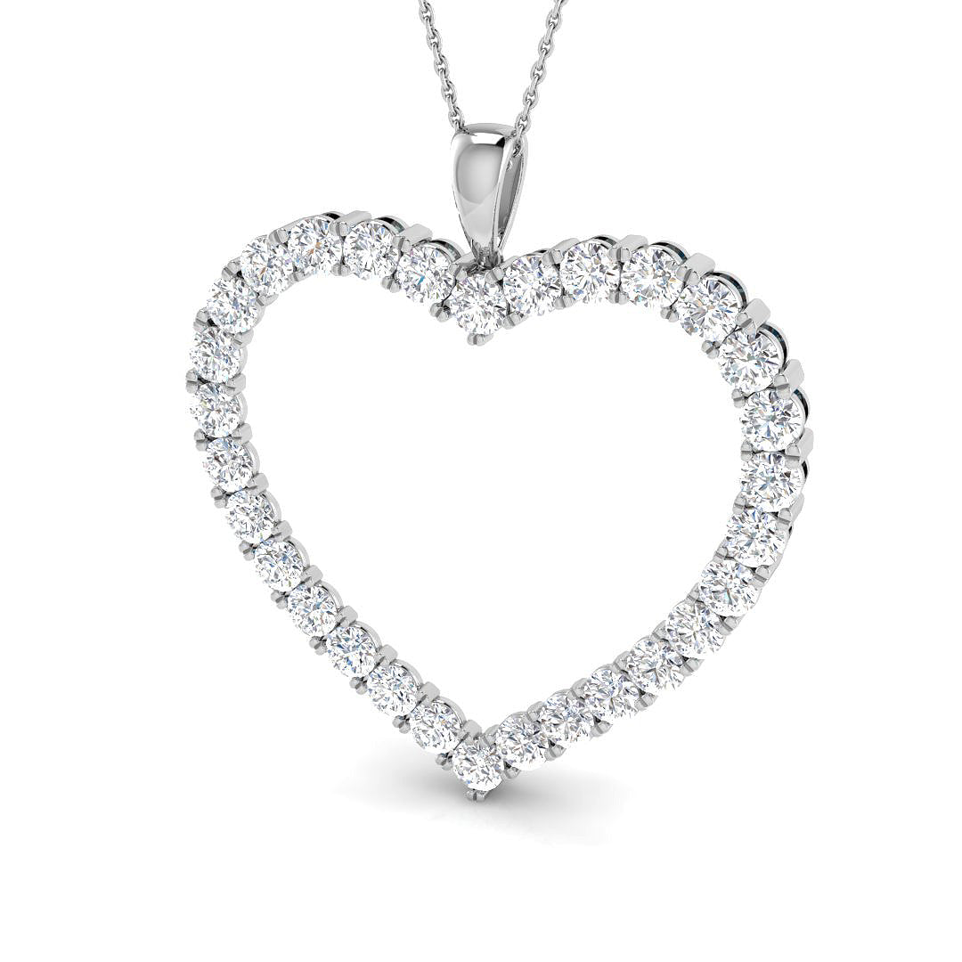 9ct White Gold 4.40ct G SI2 Diamond Pendant