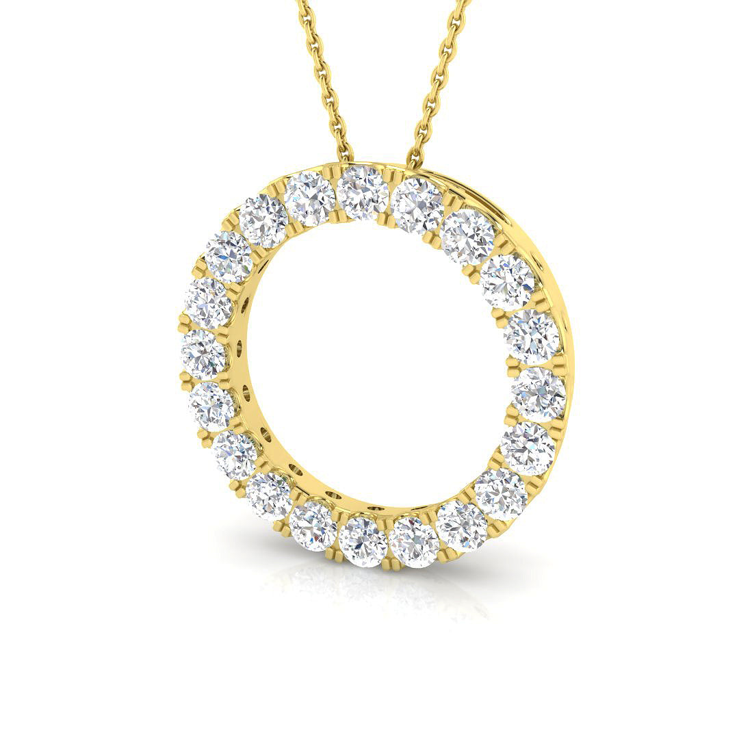 9ct Yellow Gold 2.01ct Laboratory Grown CVD Pendant
