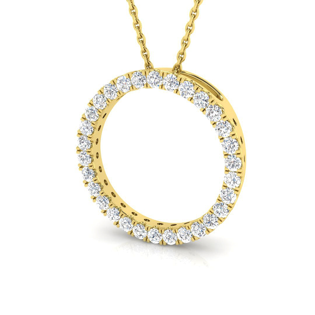 18ct Yellow Gold 0.54ct G SI2 Diamond Pendant
