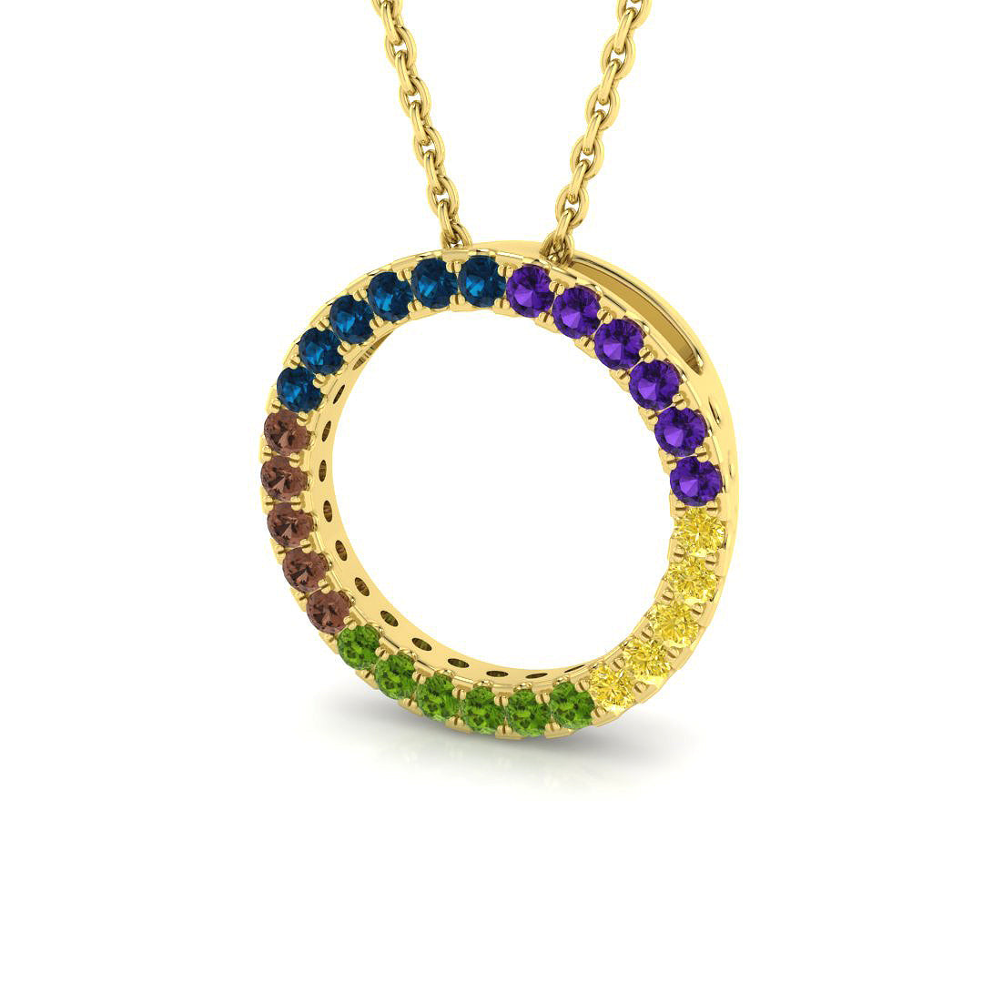14ct Yellow Gold 0.33ct Brown Diamond Pendant