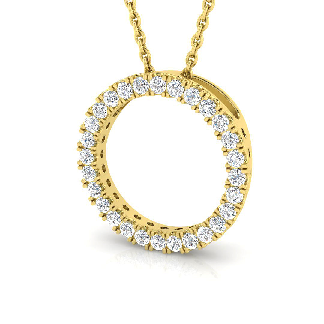 9ct Yellow Gold 0.25ct G SI2 Diamond Pendant