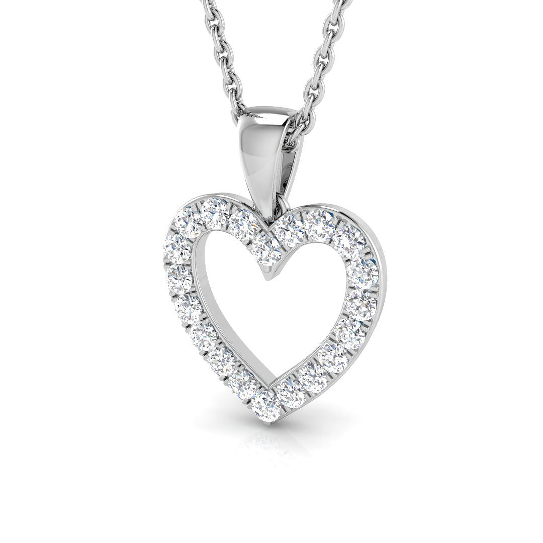 9ct White Gold 0.25ct Laboratory Grown CVD Pendant
