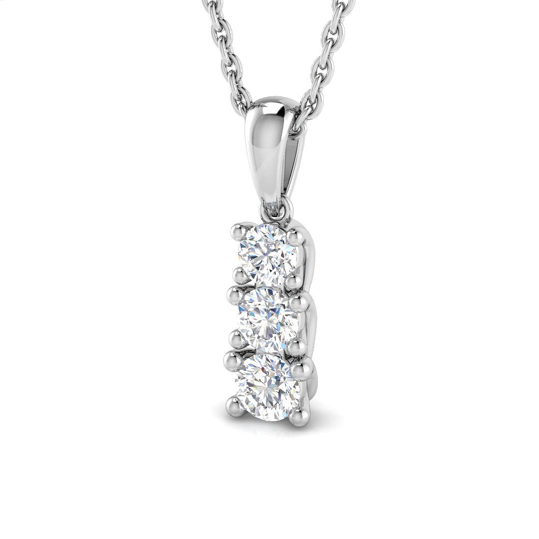 9ct White Gold 0.28ct G I1 Diamond Pendant