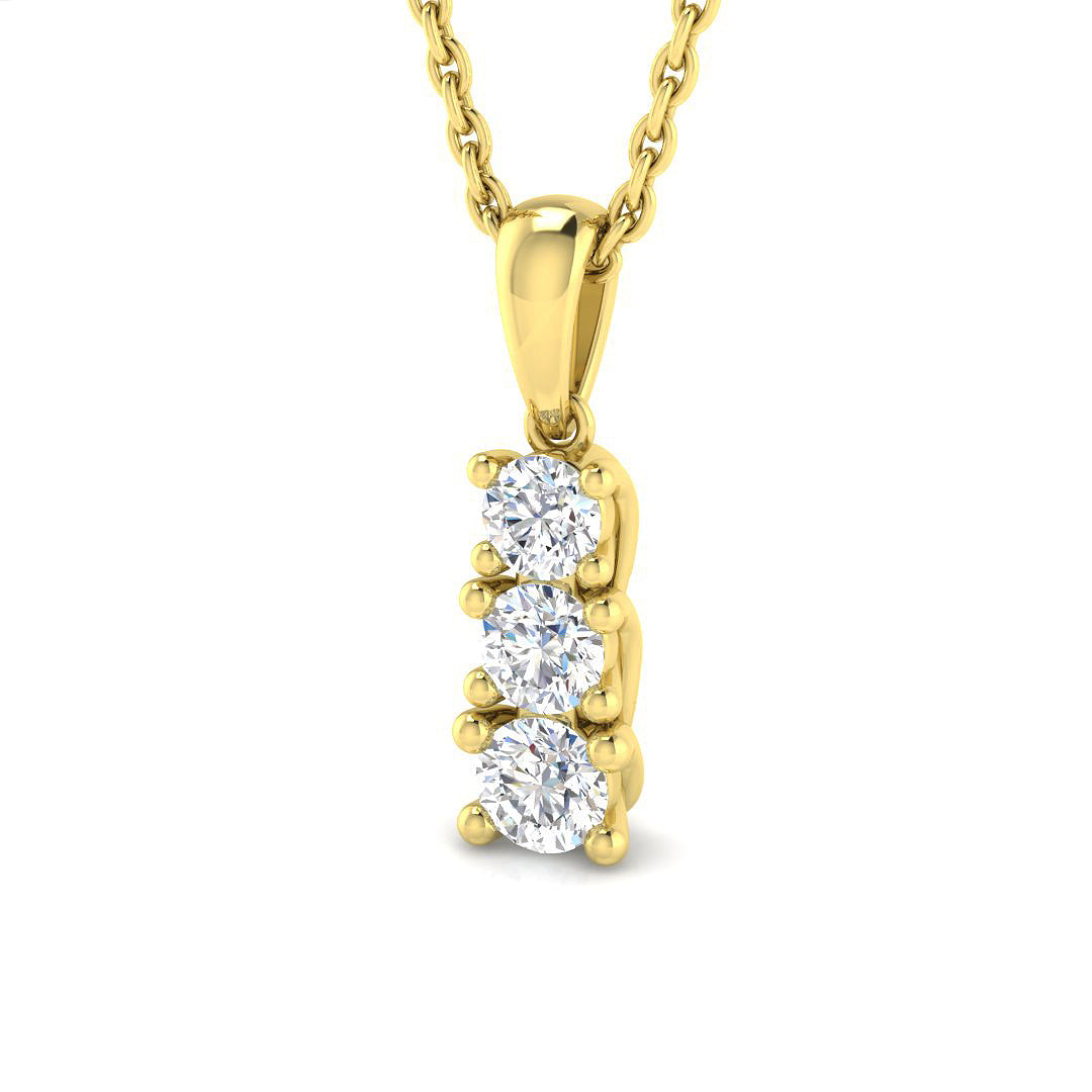 9ct Yellow Gold 0.28ct G I1 Diamond Pendant