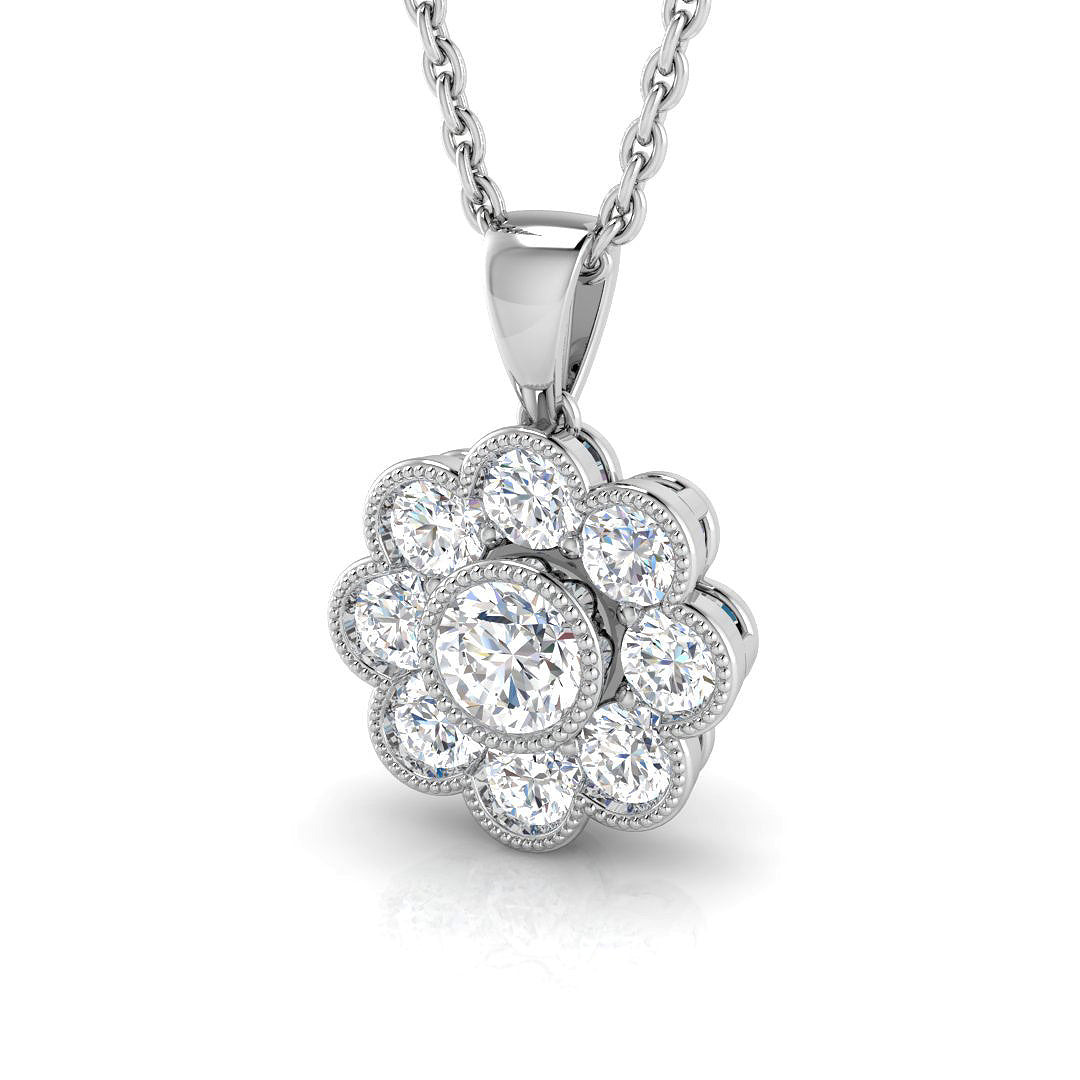 18ct White Gold 0.50ct G SI2 Diamond Pendant