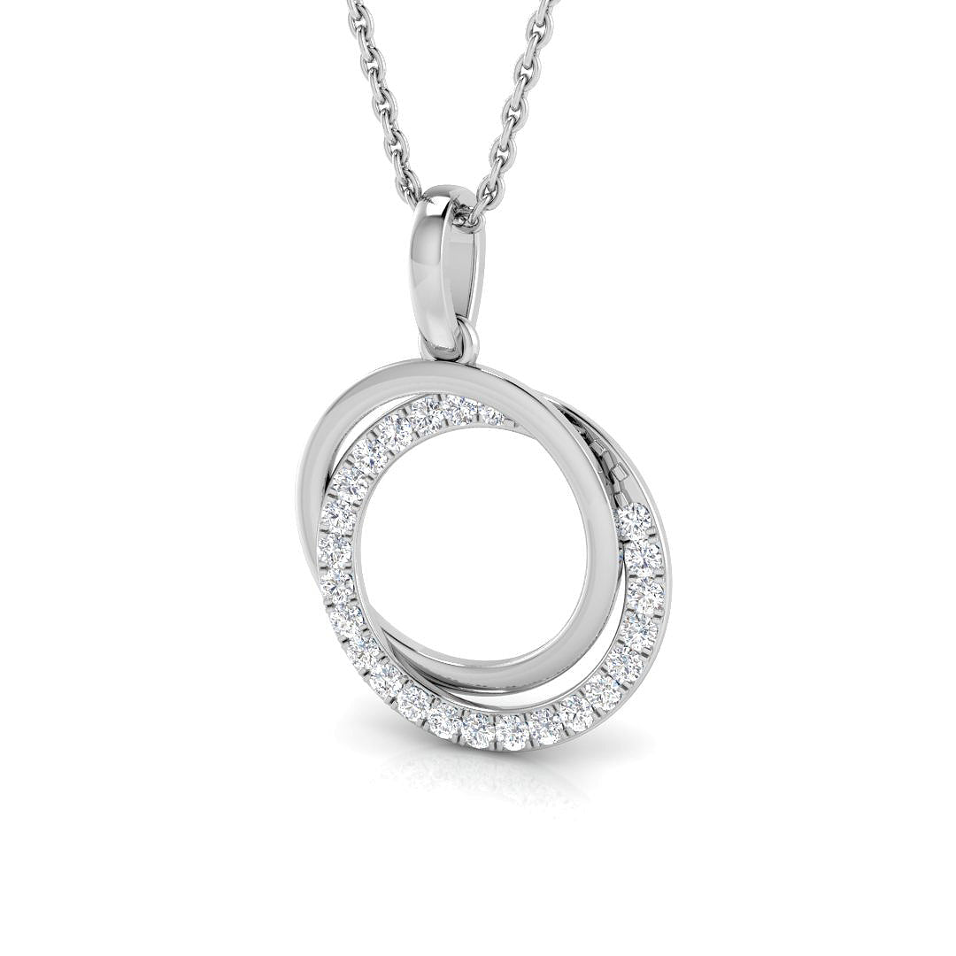 9ct White Gold 0.22ct G I1 Diamond Pendant