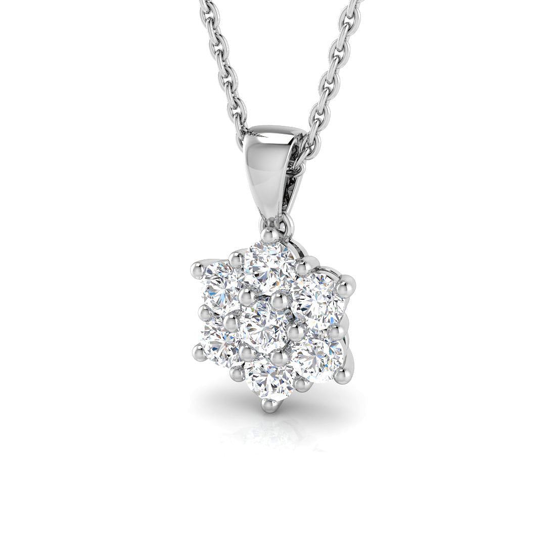18ct White Gold 0.26ct G SI2 Diamond Pendant