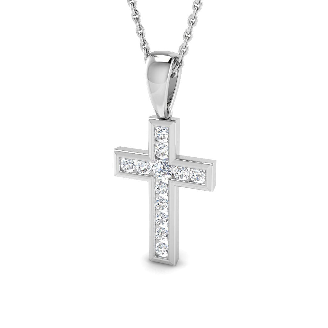 9ct White Gold 0.24ct Laboratory Grown CVD Pendant